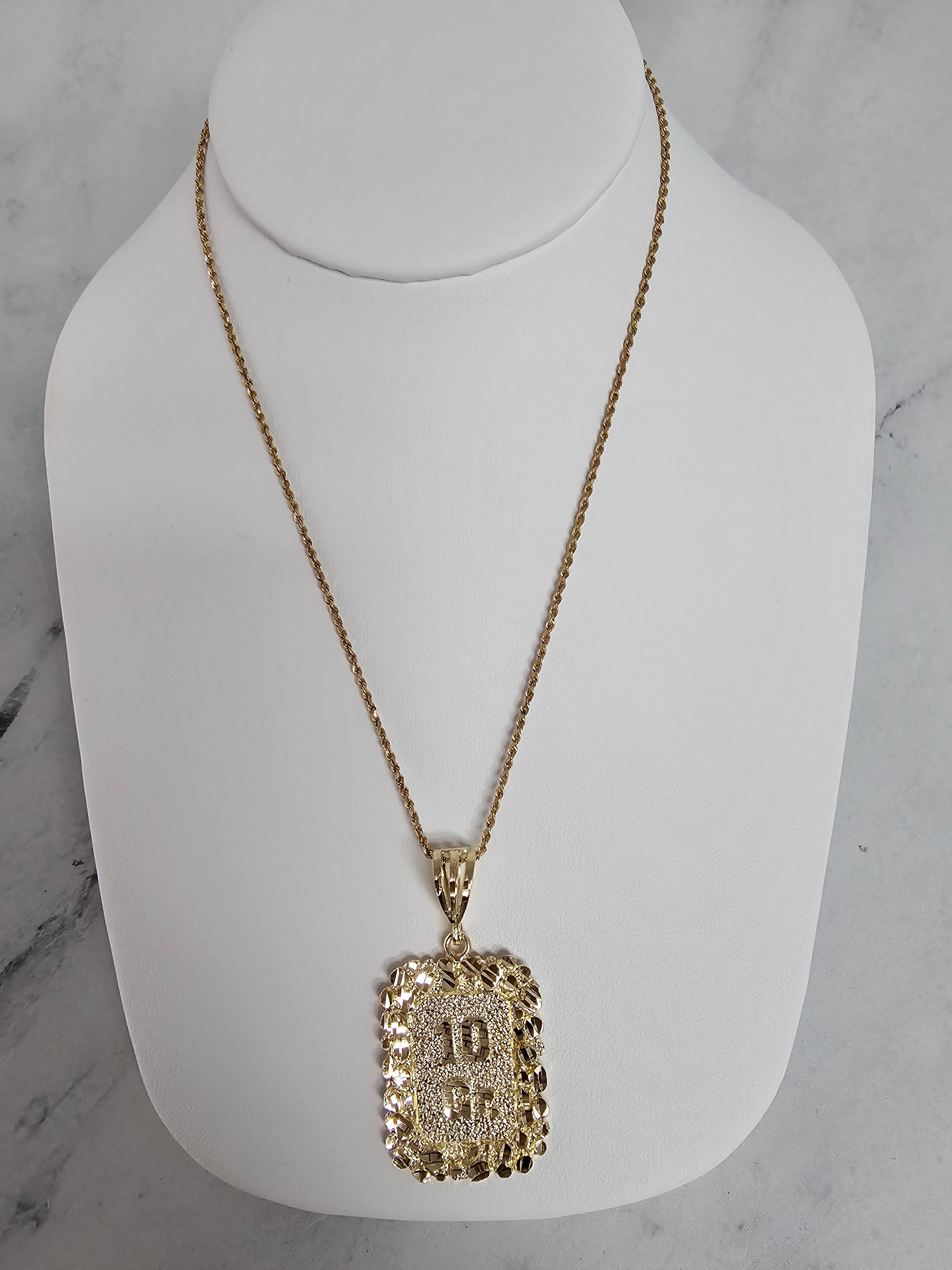 10 Gram 10K Yellow Gold Nugget Charm with Diamond Cuts - Perfect for Bracelets, Necklaces & Jewelry Gifts for Women