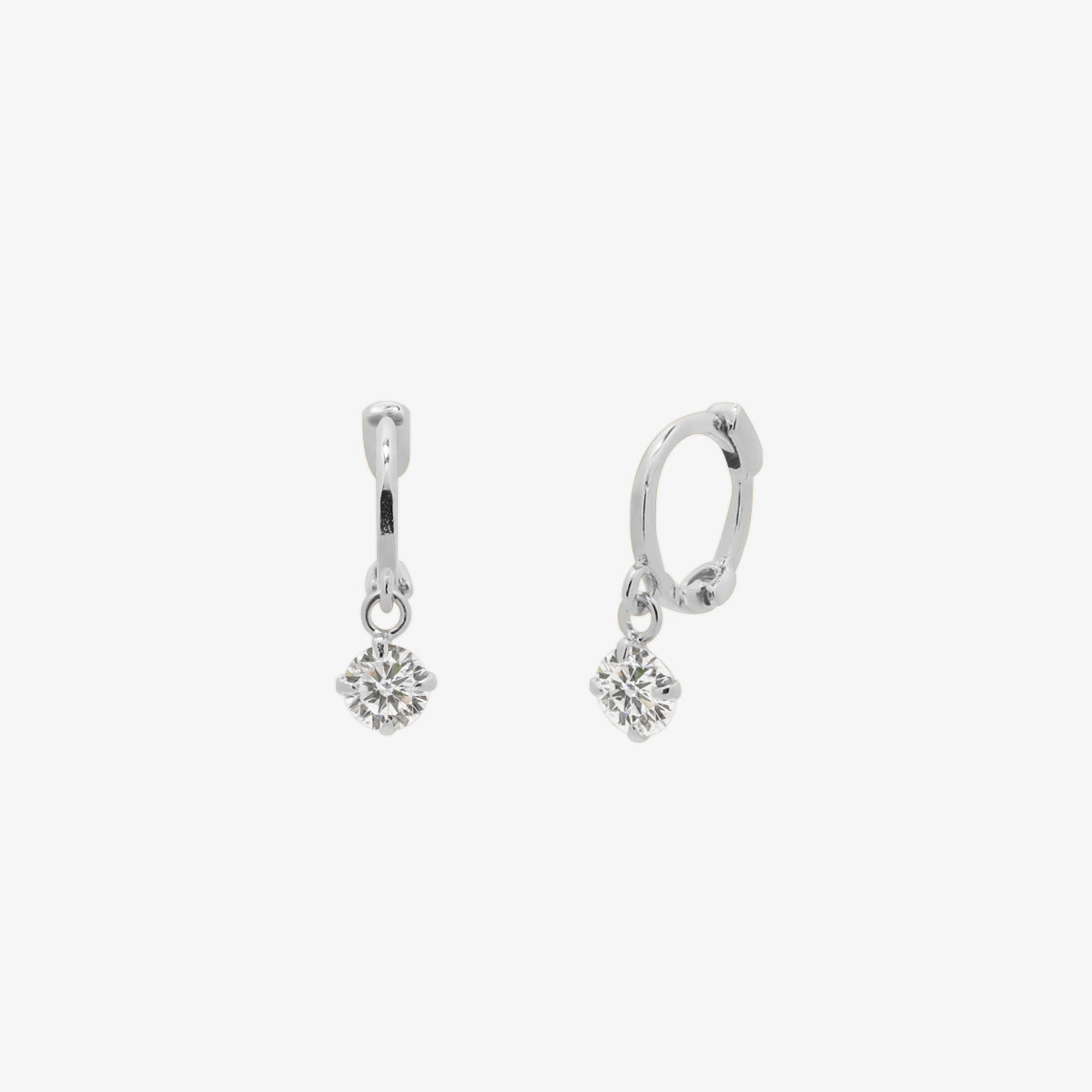 Cubic Charm Huggie Earrings for Women - Minimalist Cubic Zirconia Hoop Earrings - Perfect for Everyday Wear, Work & Date Night
