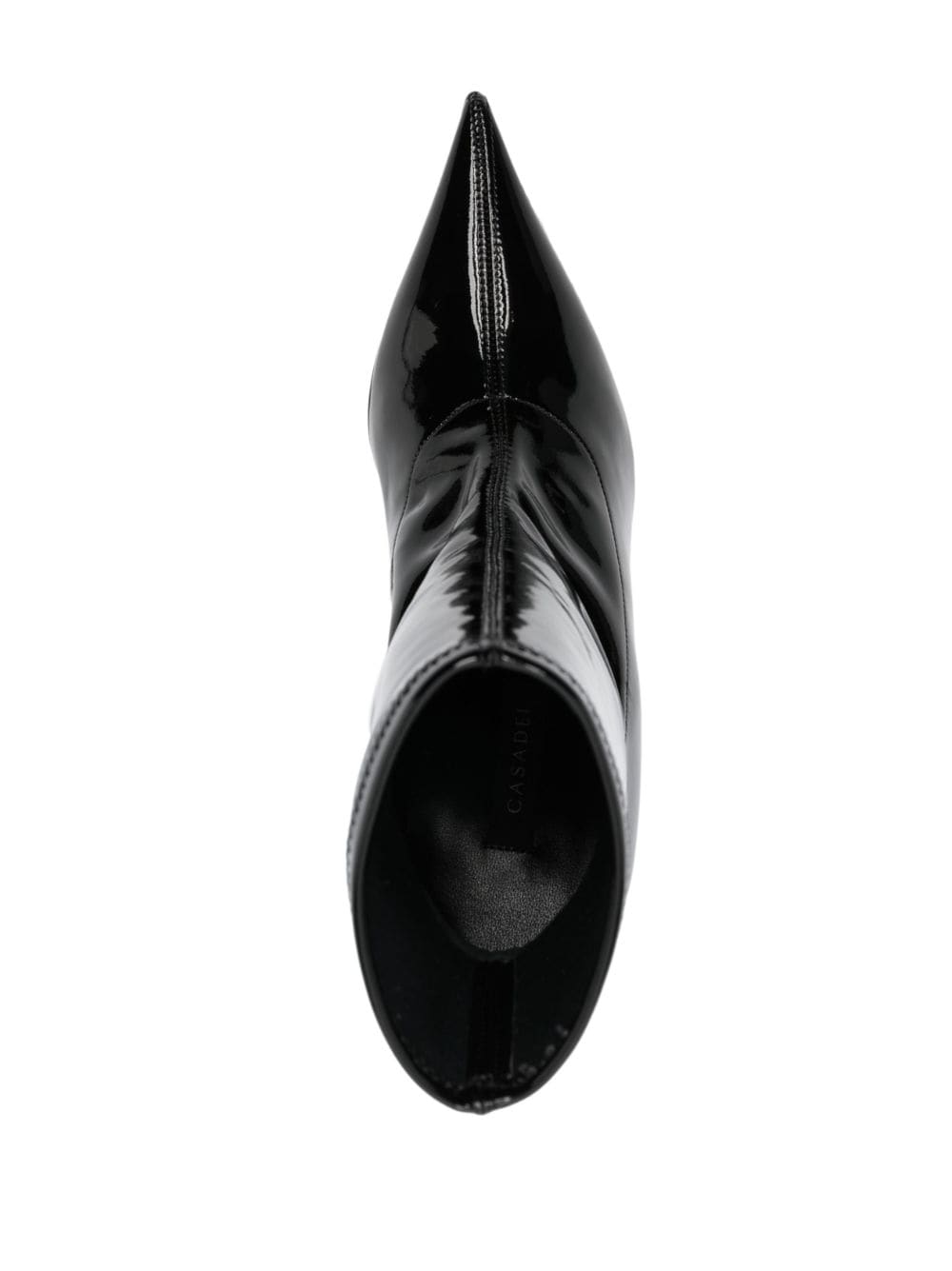 Casadei Black Leather Ankle Boots for Women - Stylish & Comfortable Heeled Booties for Office, Party & Night Out
