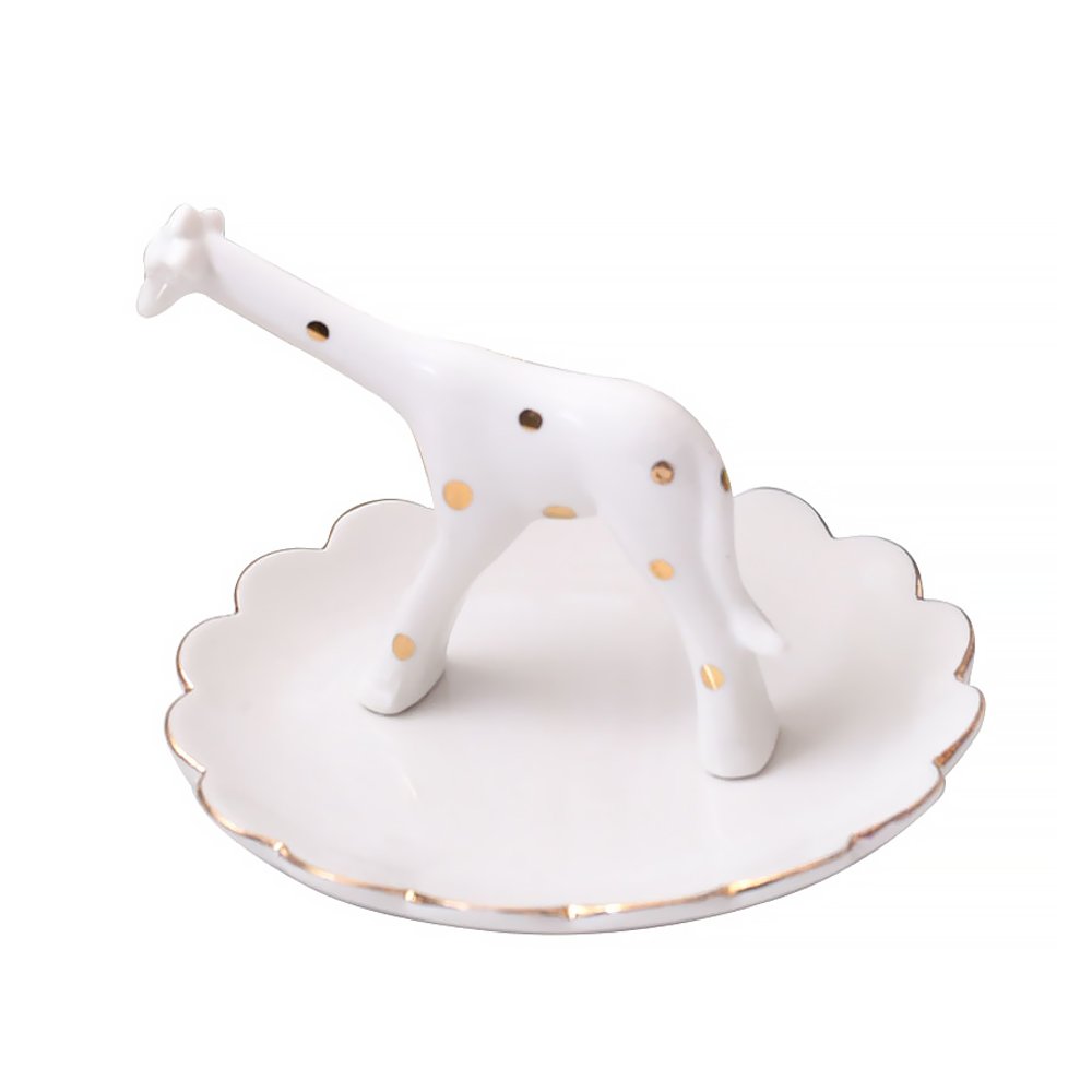 Ornerx Giraffe Necklace & Ring Holder - Elegant Jewelry Organizer Dish for Necklaces, Rings, and Small Accessories | Perfect for Bedroom, Bathroom, and Travel