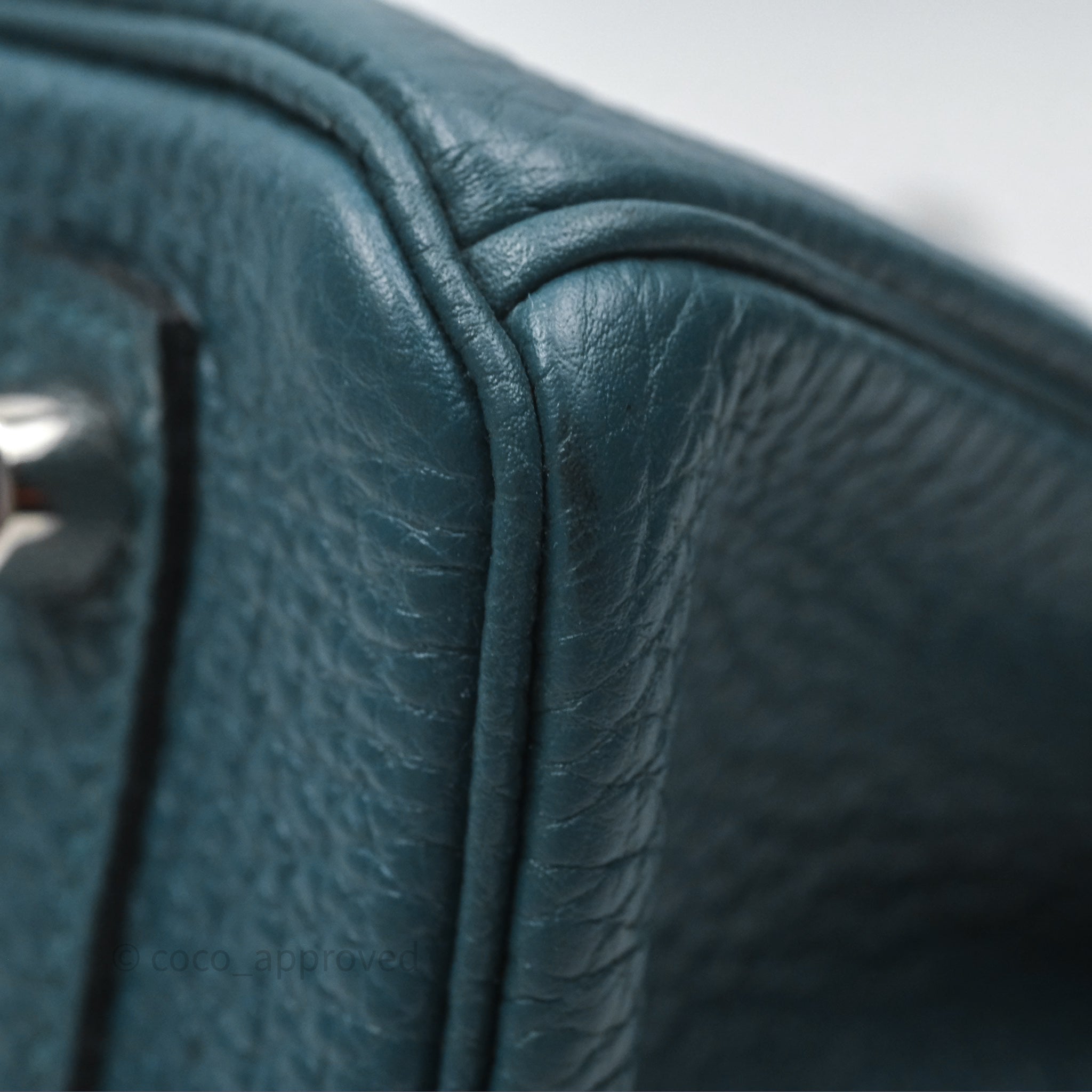 Luxury Hermès Birkin 25 Handbag - Vert Bosphore W0 / Bleu Océan Z7 Togo Leather with Palladium Hardware | Perfect for Work, Travel & Special Occasions