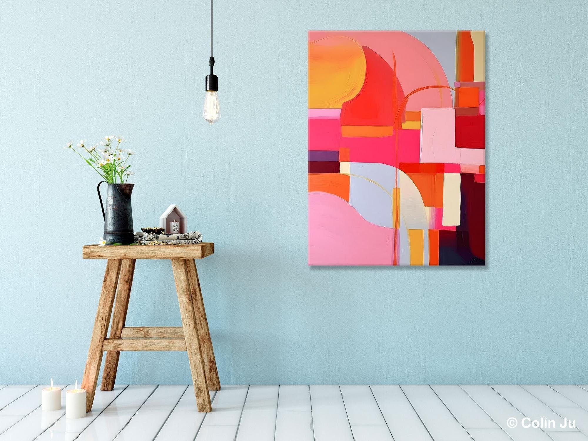 Contemporary Acrylic Canvas Painting - Modern Wall Art for Bedroom Decor | Large Original Handmade Artwork | Perfect for Living Room, Office & Home Decoration | Buy Unique Wall Art Online