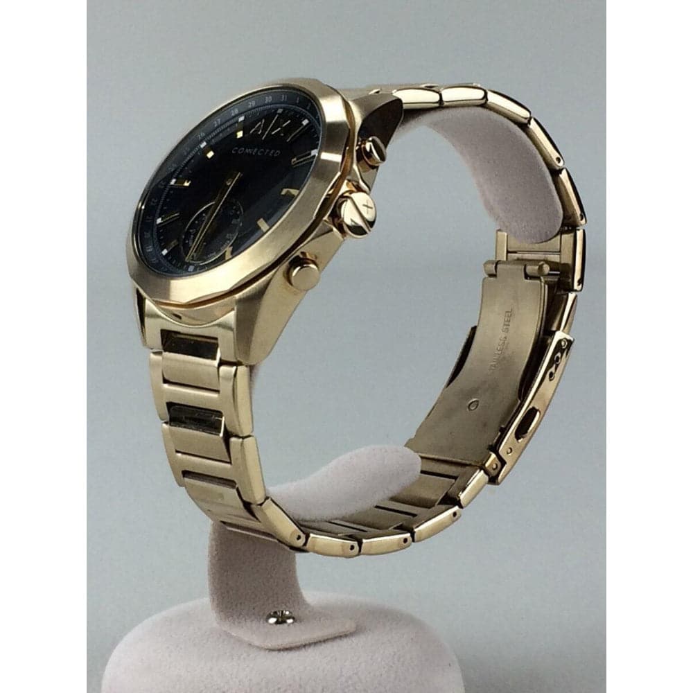 ARMANI EXCHANGE DREXLER Digital Gold Stainless Steel Hybrid Smartwatch AXT1008 - Stylish Unisex Watch for Work, Gym & Everyday Wear
