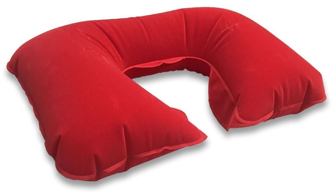 IRIS Inflatable Travel Neck Pillow - U-Shaped Portable Air Pillow for Head & Neck Support - Perfect for Airplane, Car, Train & Bus Travel - Compact 14 x 9 x 4 Inch Size - Great for Long Flights, Road Trips & Commuting