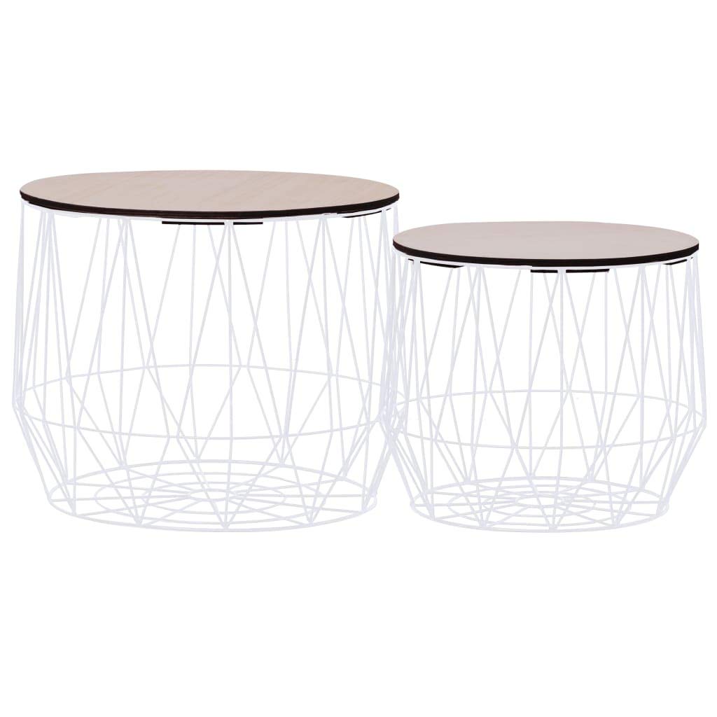 Modern White Coffee Table Set of 2 - Minimalist Living Room Furniture for Small Spaces | Perfect for Apartments, Dorms & Cozy Home Decor