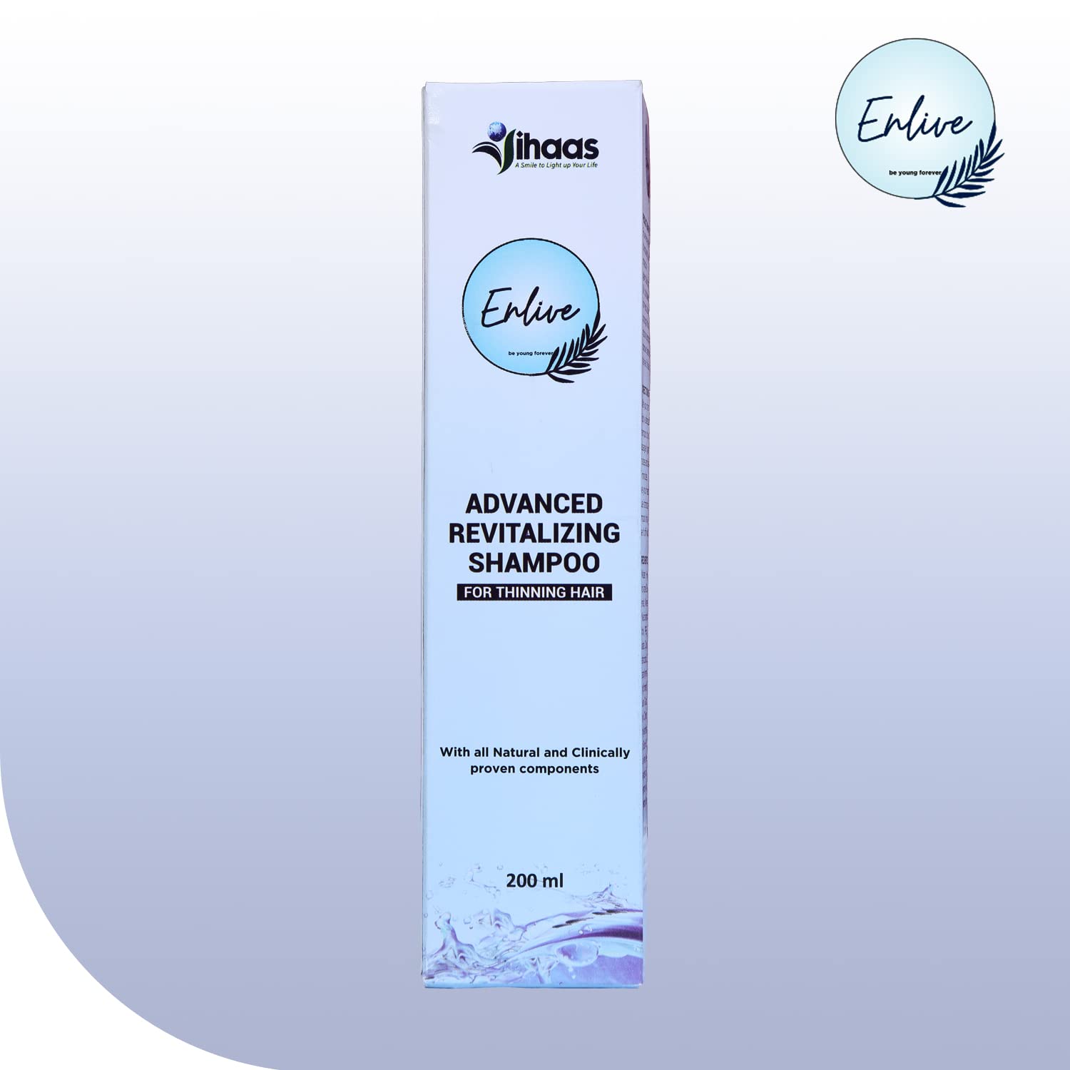 Enlive Revitalizing Shampoo for Damaged Hair - pH Balancing Daily Shampoo Reduces Hair Fall & Frizz - 200ml for Smooth, Healthy Hair - Perfect for Color-Treated & Chemically Processed Hair