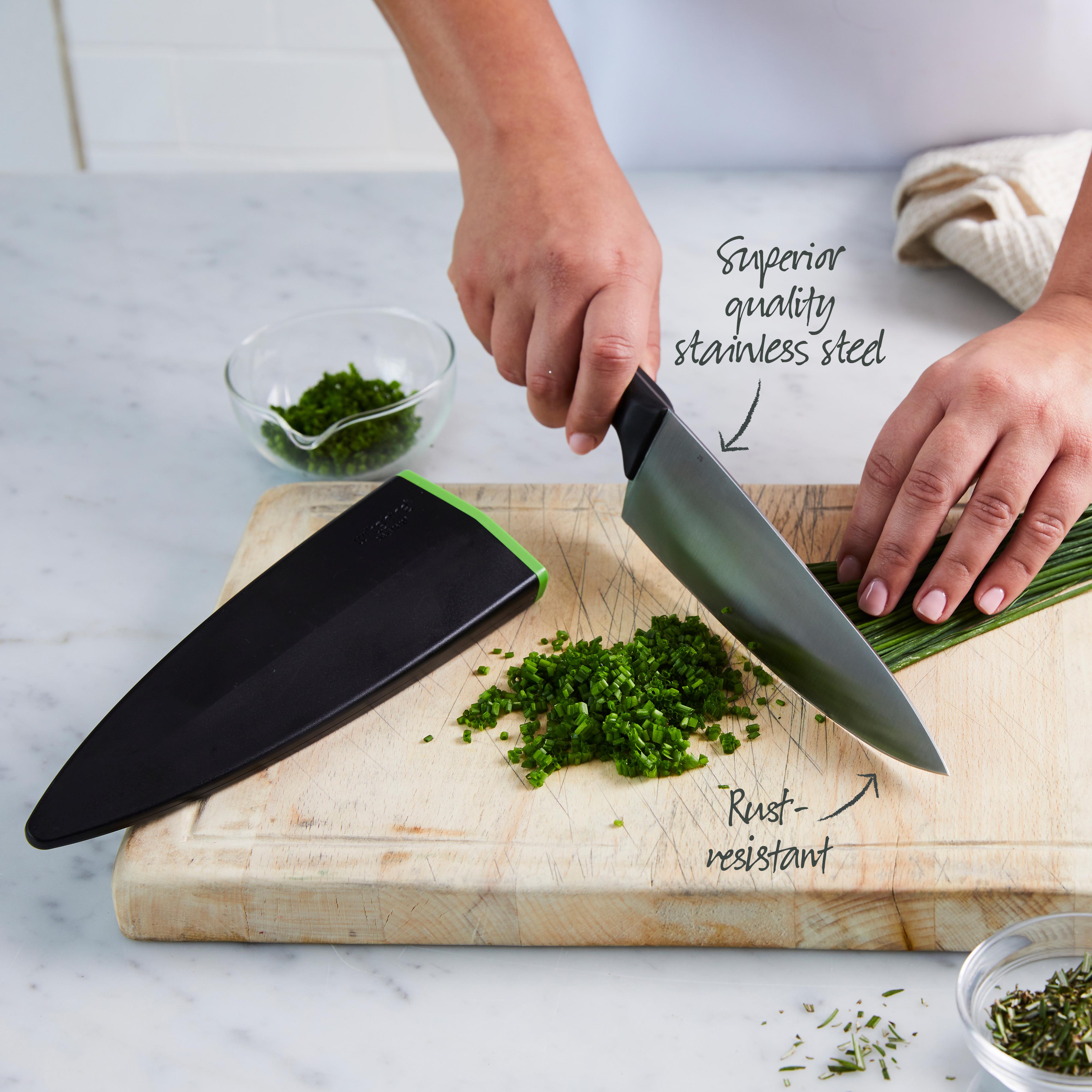 Staysharp 8-Inch Chef's Knife - Premium German Stainless Steel Kitchen Knife for Professional Chefs & Home Cooking - Perfect for Chopping, Slicing & Dicing Vegetables, Meat & Herbs