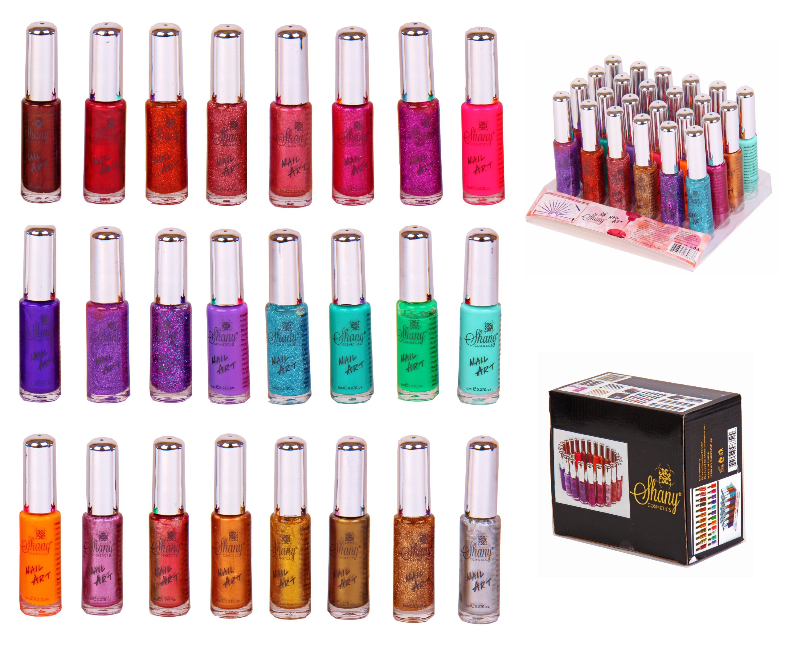 SHANY Professional 24-Piece Nail Art Kit for Salon & Home Manicures - Complete Nail Design Set with Essential Tools for DIY Nail Art, Perfect for Beginners and Professionals