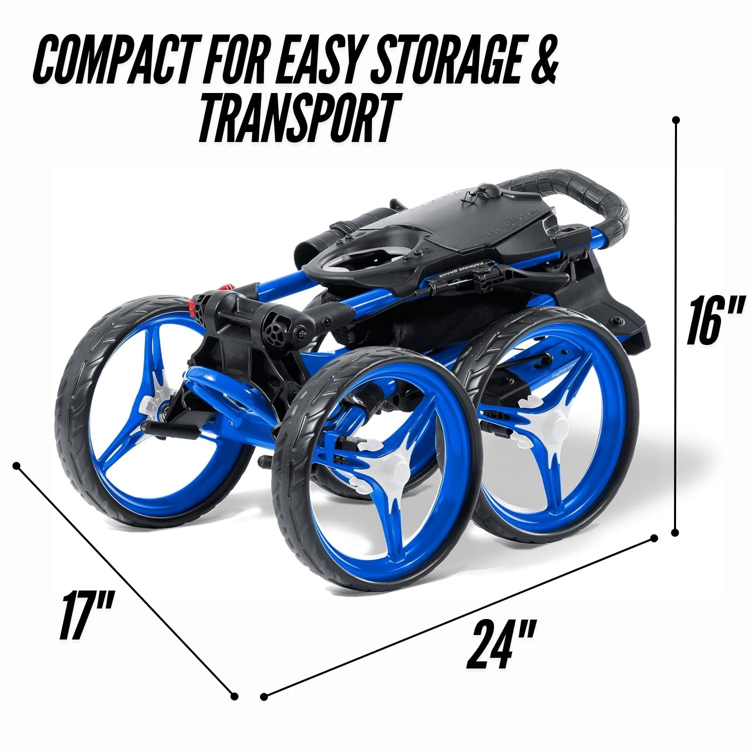 Bag Boy Disc Golf Quad Cart - Premium 4-Wheel Disc Golf Cart for Easy Transport | Perfect for Tournaments & Outdoor Play