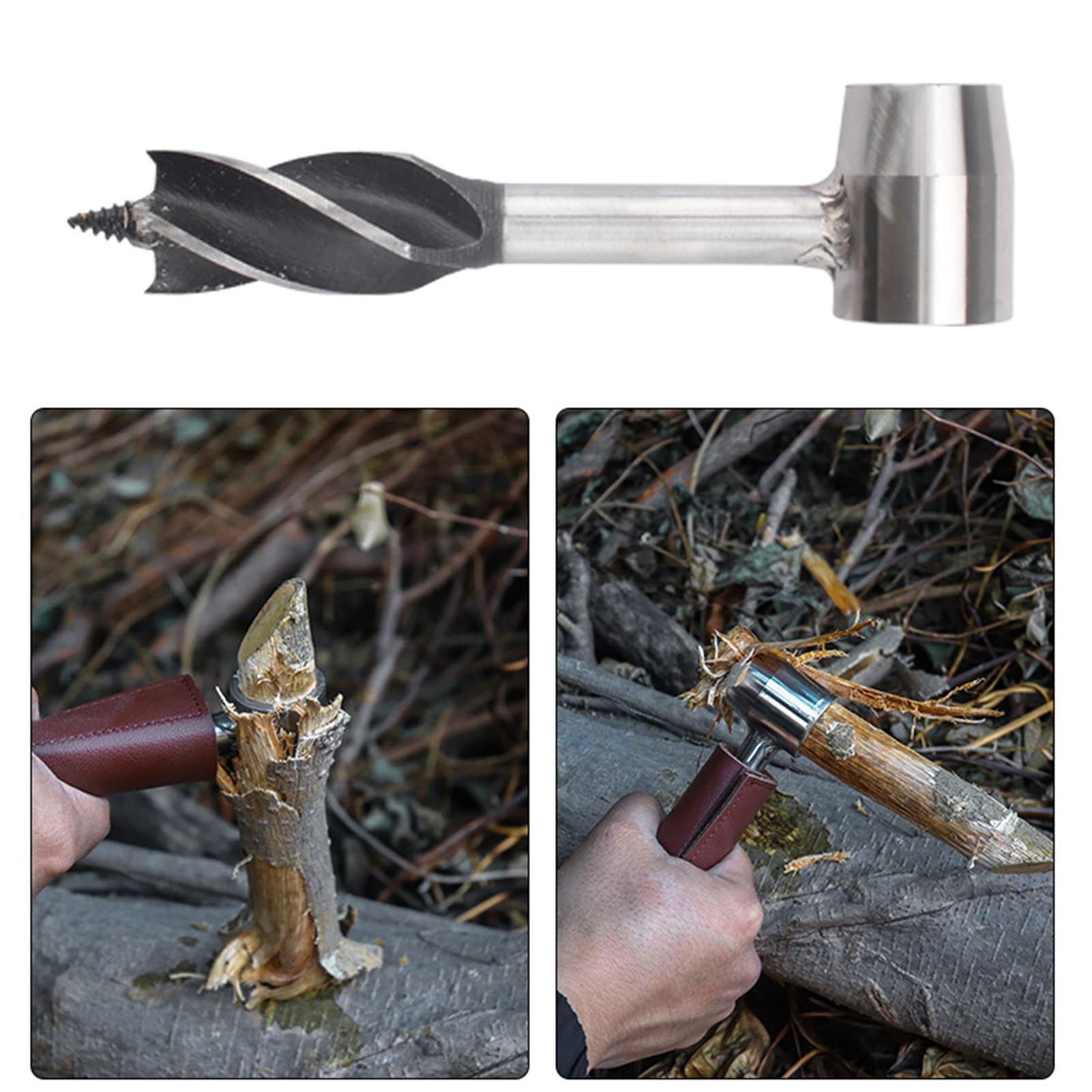 Manual Auger Drill Bits - Heavy Duty Digging Tools for Outdoor Camping, Bushcraft & Survival - Perfect for Chopping Wood, Digging Holes & Camp Setup - Essential Camping Gear for Hiking, Backpacking & Wilderness Adventures