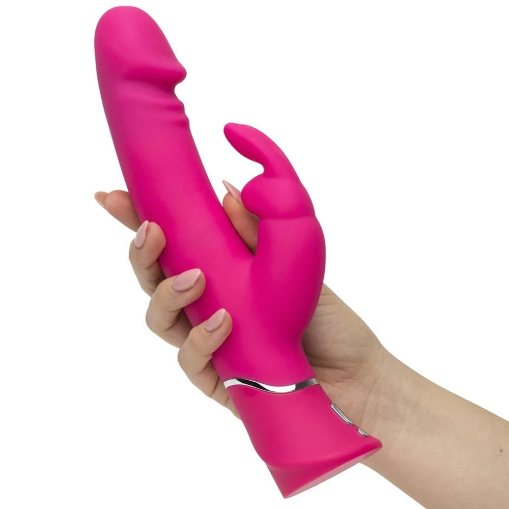 Happy Rabbit Dual Density Silicone Vibrator - Realistic Feel for Women's Pleasure - Perfect for Couples Play & Solo Use