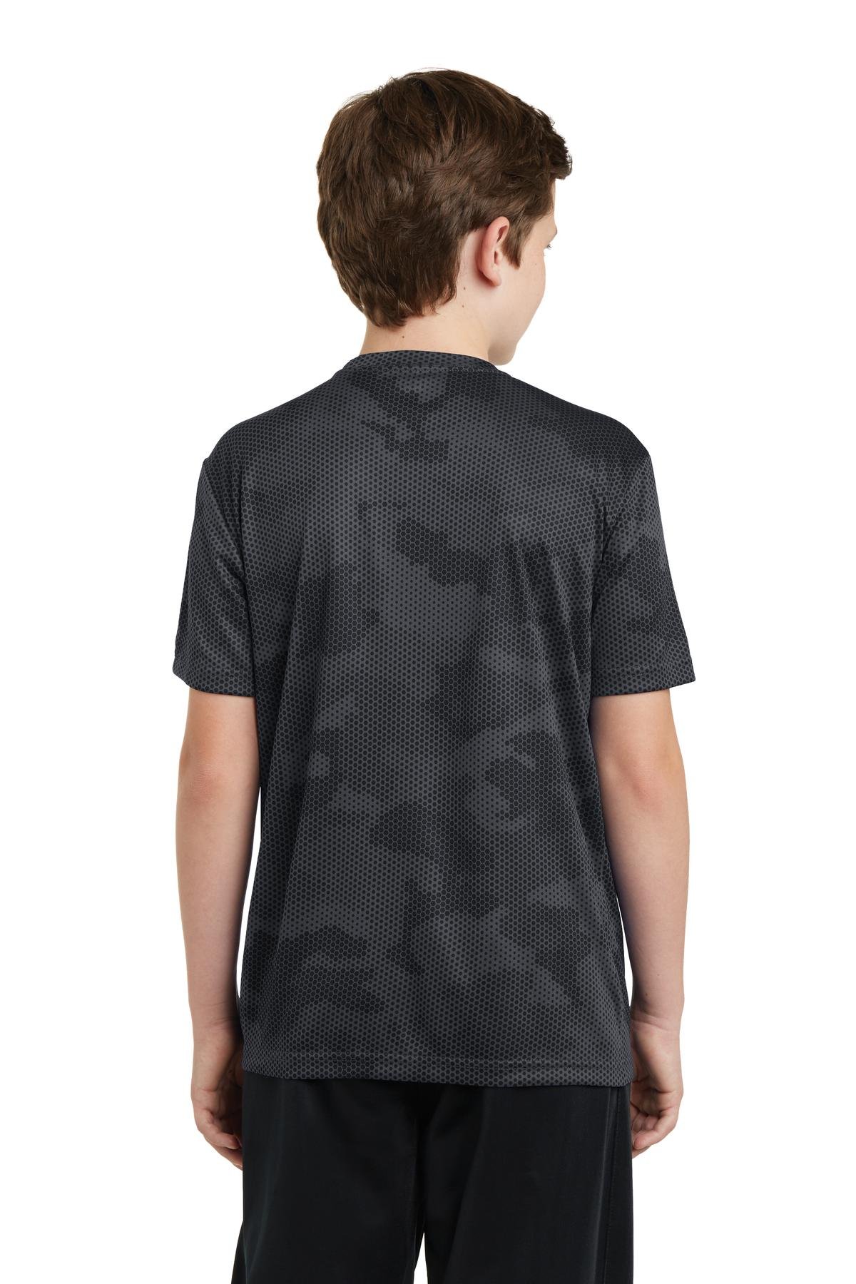 SPORT-TEK Performance T-Shirt (YST370) - Iron Grey, Medium | Moisture-Wicking, Breathable & Comfortable for Workouts, Running & Gym Training