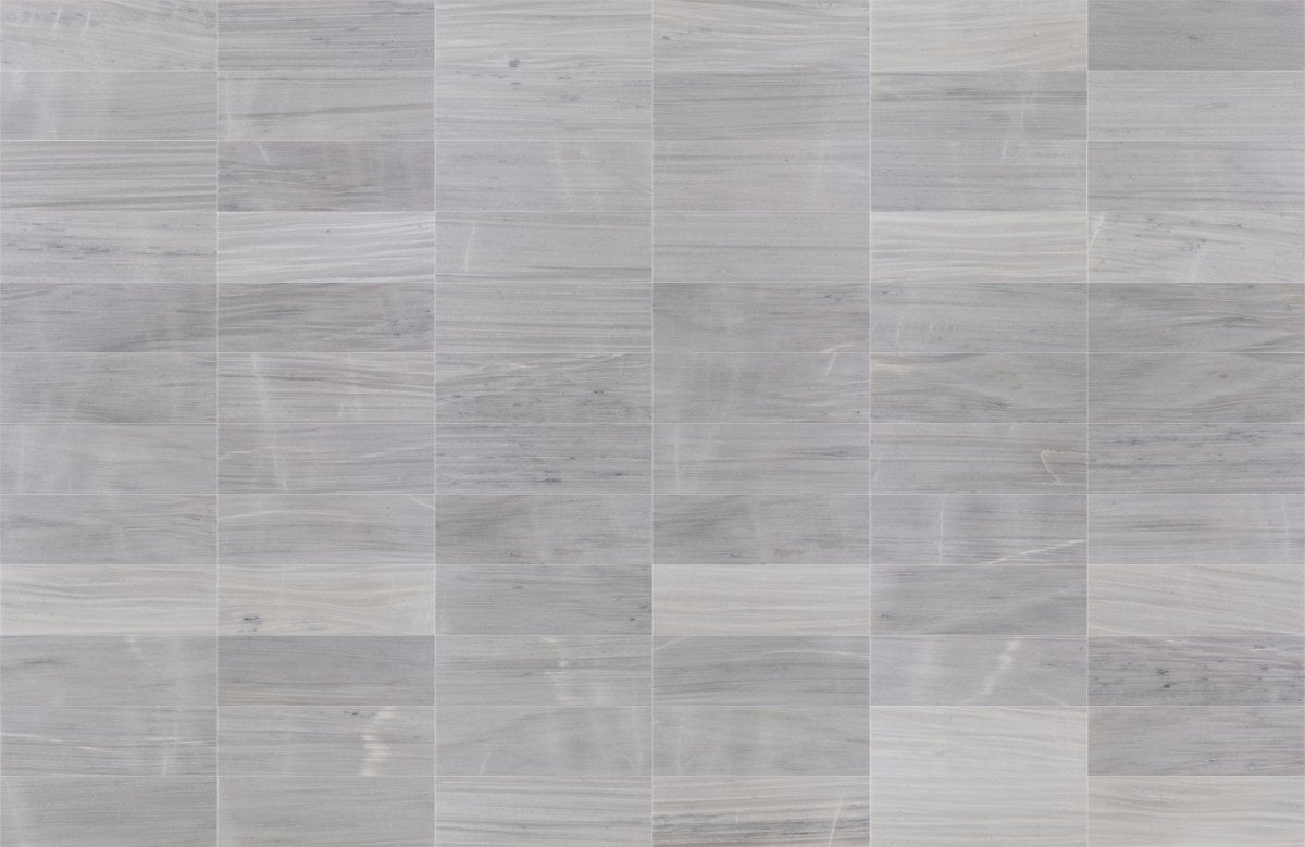 4 X 12 Inch Iceburg Wood Gray Polished Marble Tile - Premium Natural Stone for Kitchen Backsplash, Bathroom Walls & Flooring