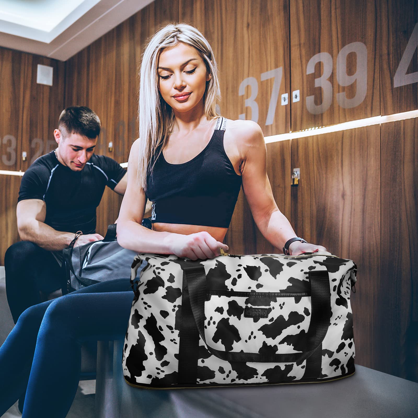 Expandable Travel Duffle Bag - Waterproof Weekender Overnight Bag for Women & Men - Perfect for Hospital, Labor Delivery, Gym & Weekend Getaways with Included Toiletry Pouch