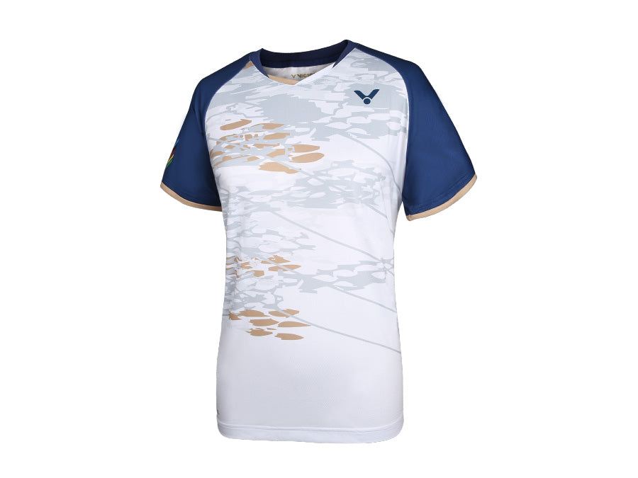 Victor T 20051B Unisex Badminton T-Shirt - Breathable Quick-Dry Sports Shirt for Men & Women [Blue] - Perfect for Badminton, Tennis & Casual Wear