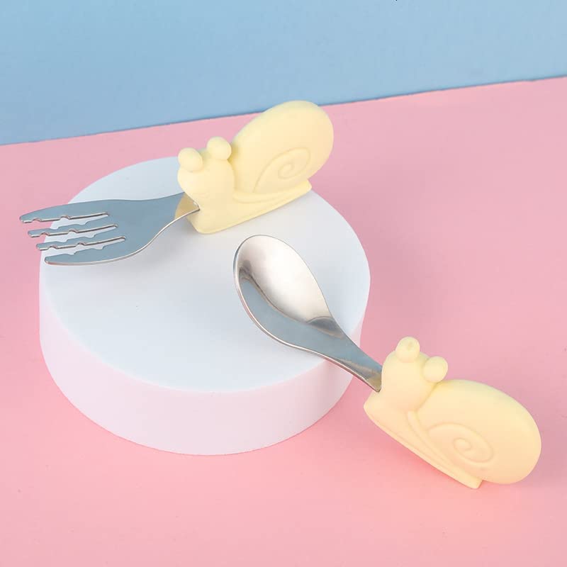 2-Piece Toddler Utensil Set - Soft Silicone Spoon & Fork with Easy-Grip Handle | BPA-Free Baby Feeding Tools | Perfect for Toddlers Learning to Eat | Includes 20-Piece Set in Blue