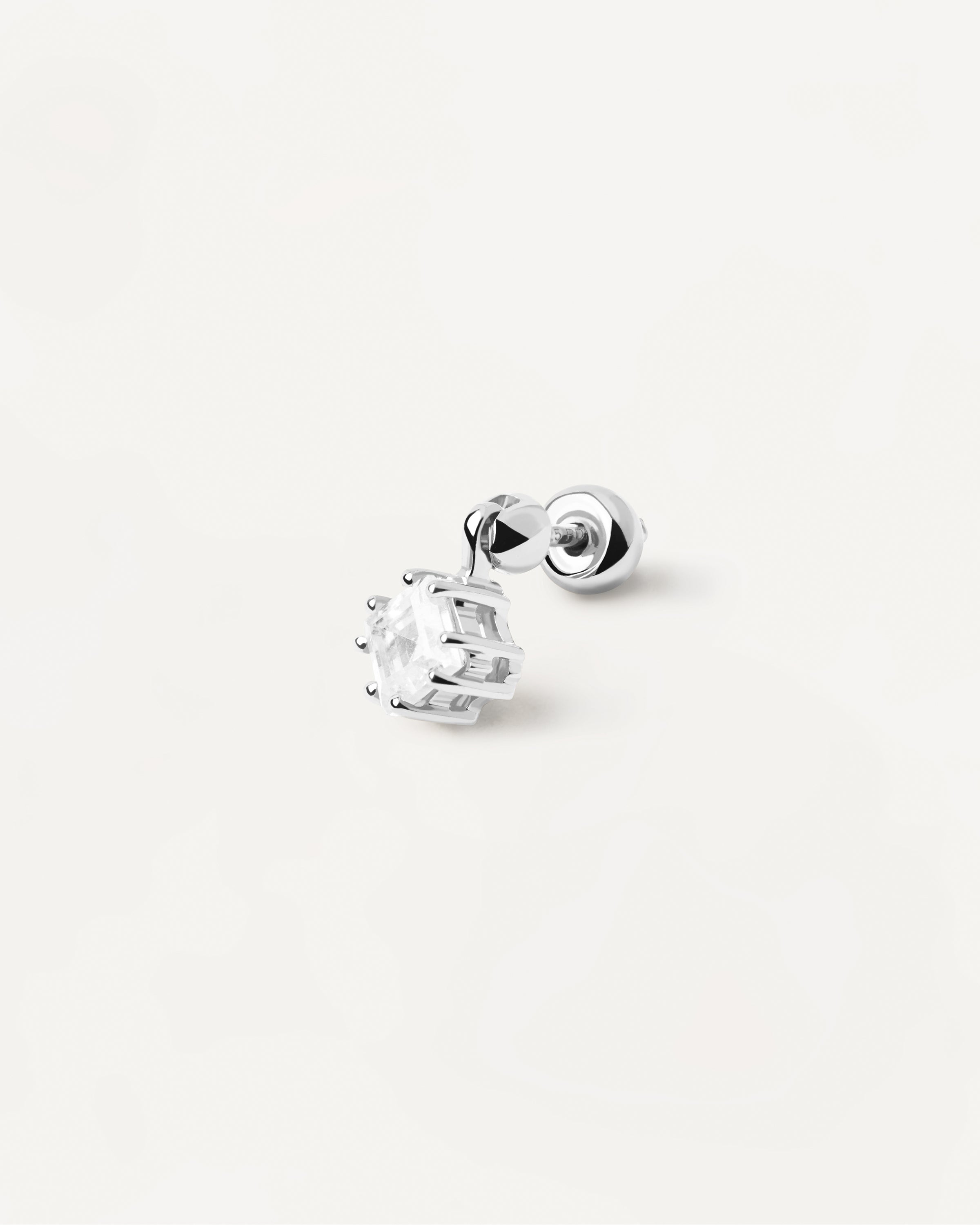 Ema Single Silver Earring - Elegant Sterling Silver Dangle Earrings for Women - Perfect for Parties, Weddings & Everyday Wear