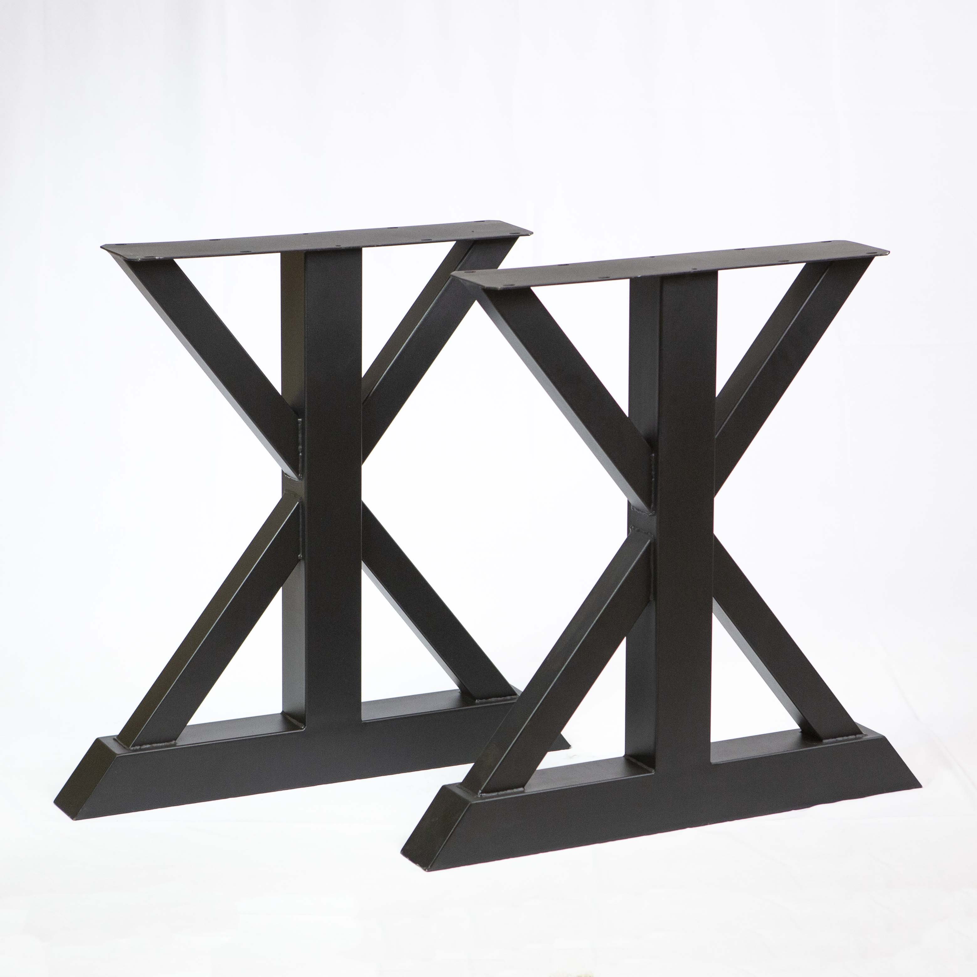 Heavy Duty SS510 Trestle Dining Table Legs - 1 Pair (71cm x 56cm) for Solid Wood Table Tops - Perfect for Farmhouse, Rustic & Industrial Style Dining Rooms