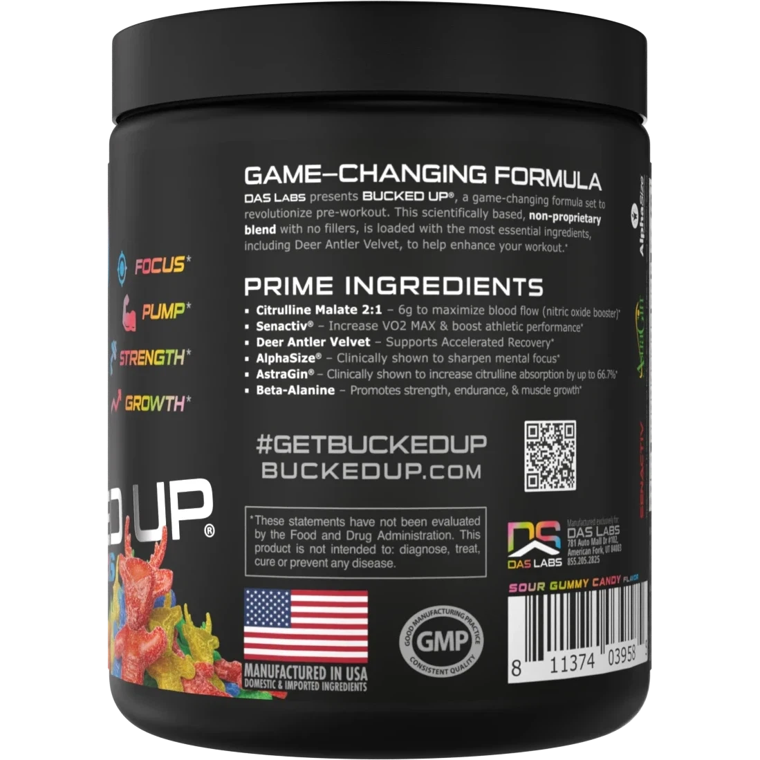 Bucked Up Pre Workout Supplement - Energy & Focus Booster for Gym, Running & Fitness Training | Best for Athletes & Bodybuilders