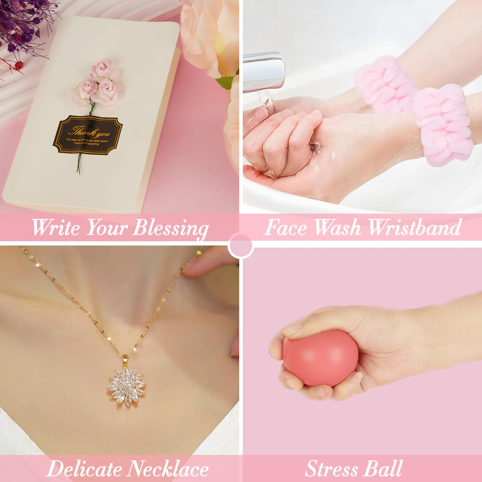 Thoughtful Retirement Gifts for Women - Birthday Present Ideas for Girls & Teachers | Post-Surgery Care Package & Self-Care Gift Set | Feel Better Presents for Women (Pink) | Perfect for Retirement Parties, Birthday Celebrations, Hospital Recovery & Everyday Encouragement