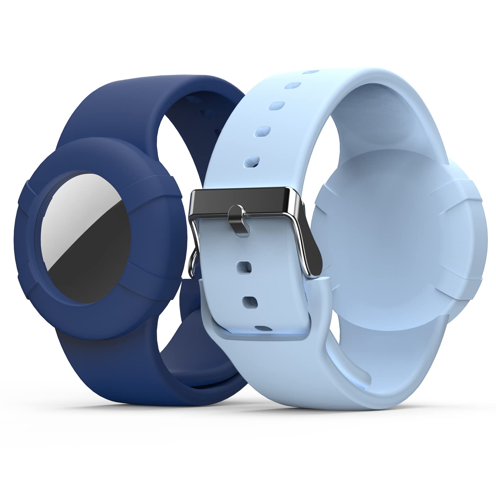Kids Airtag Wristband (2 Pack) - Soft Silicone GPS Tracker Holder for Apple AirTag | Child Safety & Outdoor Play