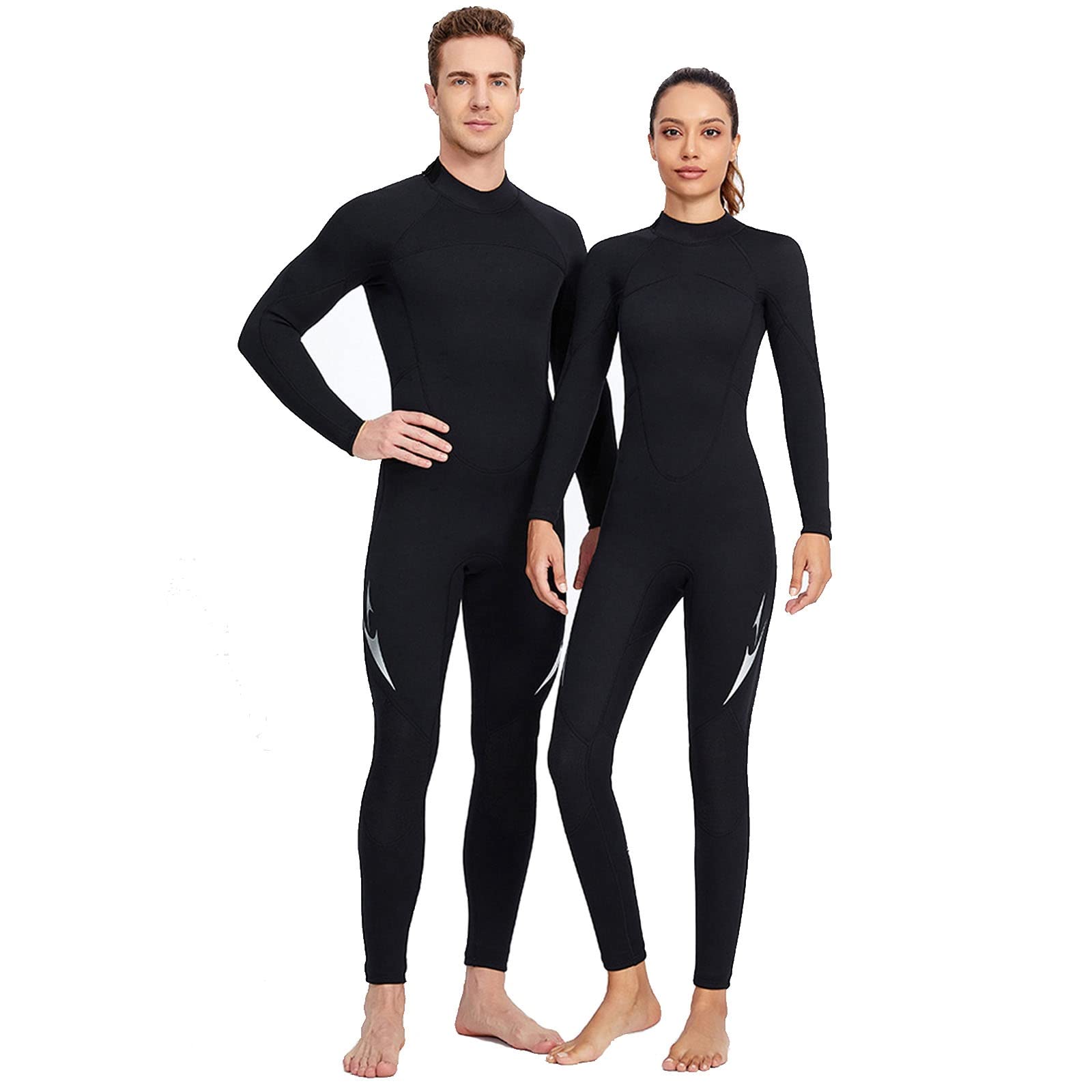 3mm Neoprene Full Wetsuit for Men & Women - Thermal Thickened Back Zip Diving Suit for Snorkeling, Surfing, Swimming & Water Sports - Perfect for Cold Water Protection & Extreme Water Activities
