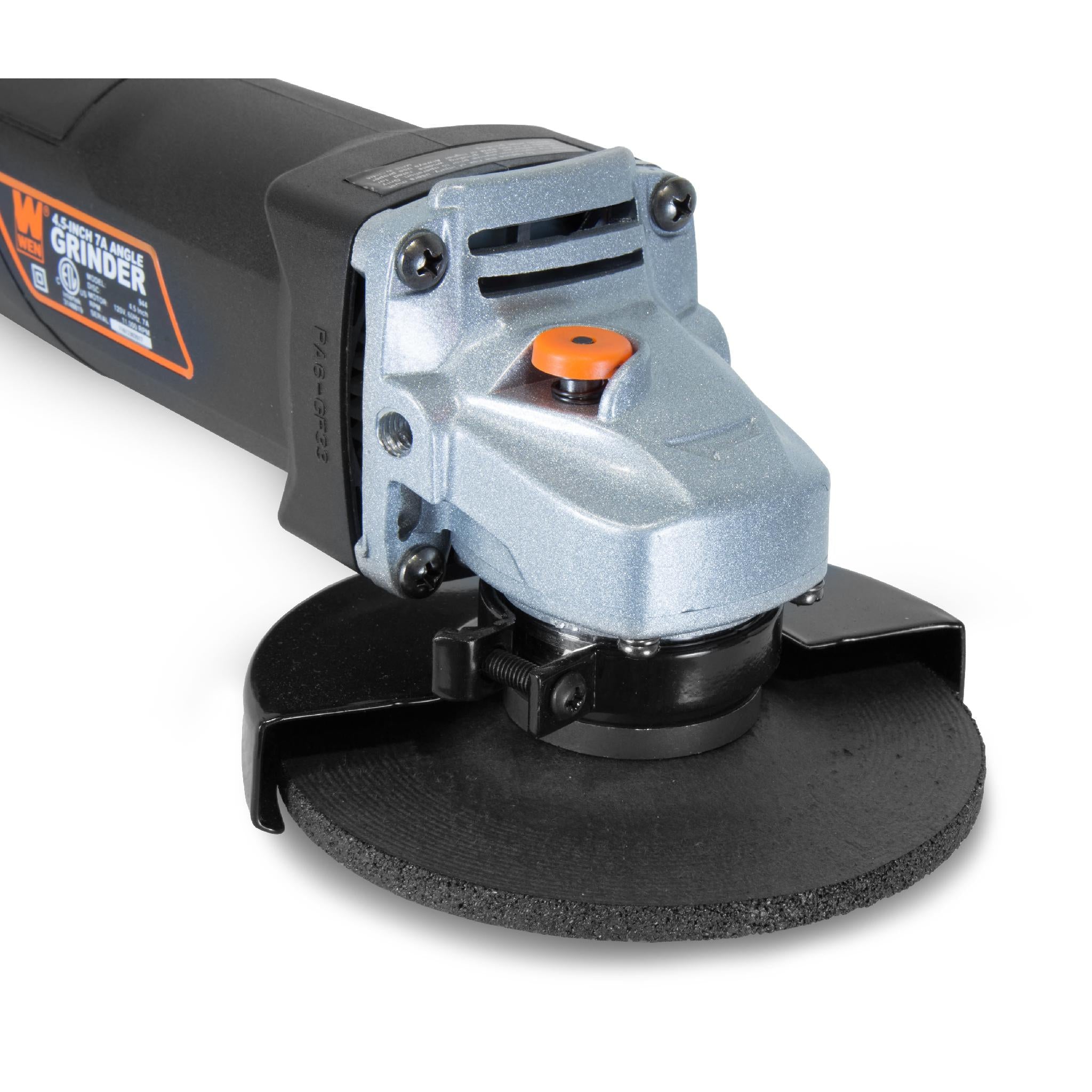 WEN 944 4-1/2 Inch 7 Amp Angle Grinder - Powerful Electric Grinding Tool for Metal, Wood & Concrete Cutting - Perfect for DIY Projects & Professional Construction Work