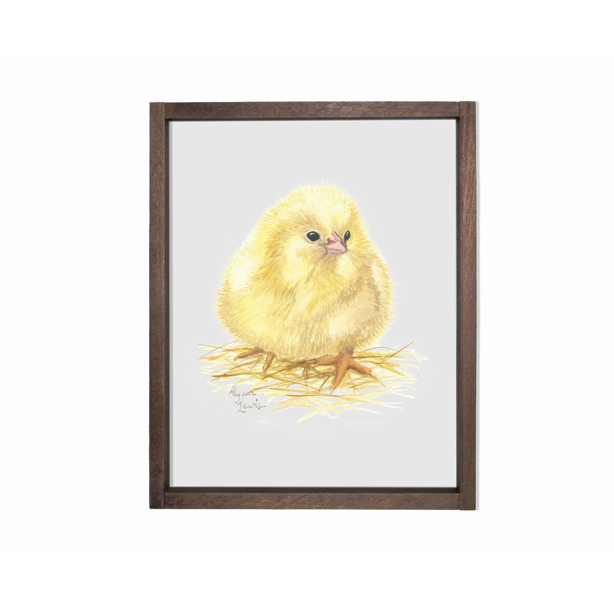 Barnyard Littles Chick Individual Farmhouse Sign - 8x10 Inches Multi-Color Decor for Country Kitchen, Nursery, or Rustic Home