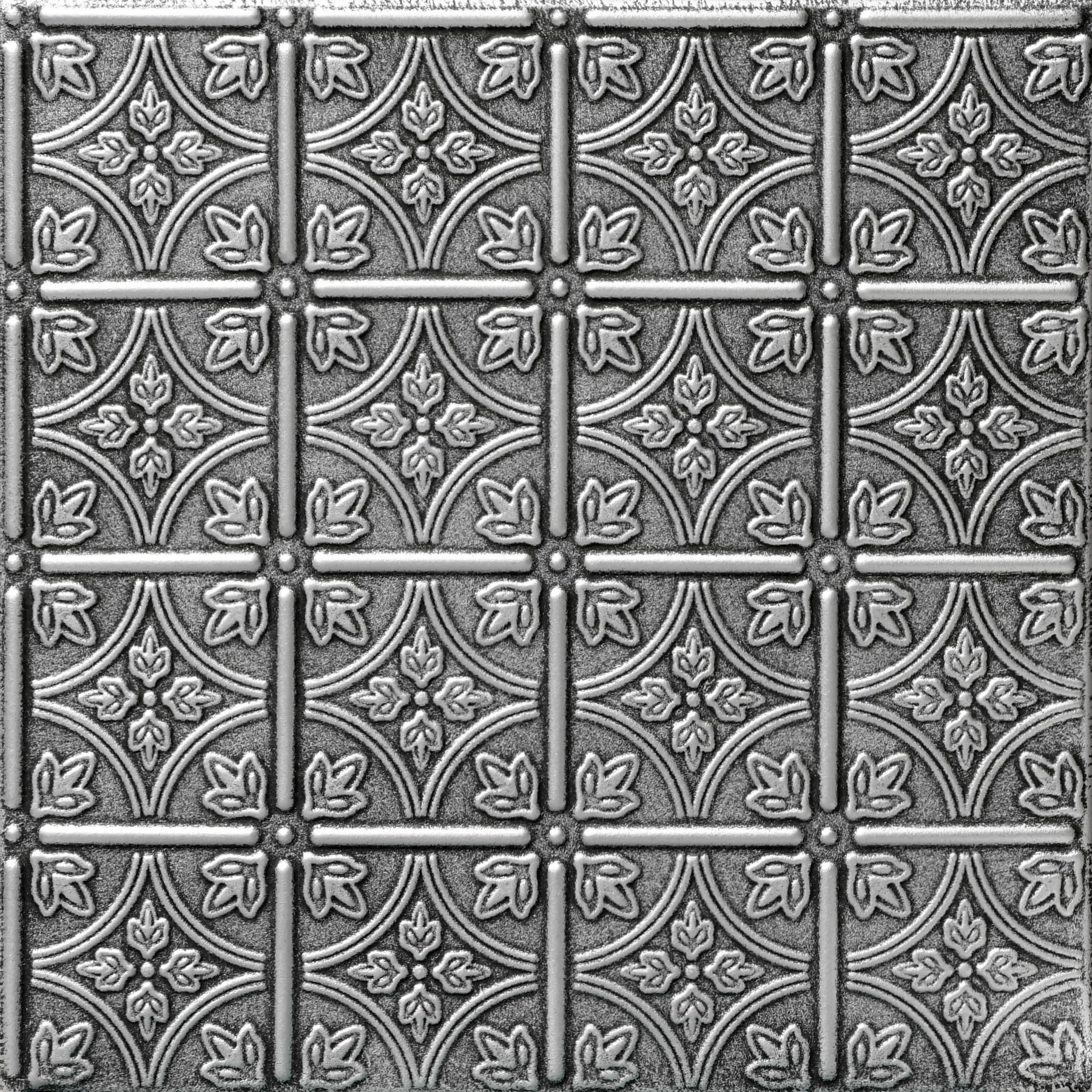 Emma's Flowers Foam Glue-up Ceiling Tiles - Antique Silver (96 Pack, 256 sq. ft./Case) | Easy DIY Home Decor for Bedroom, Living Room & Office | A La Maison Ceilings R125
