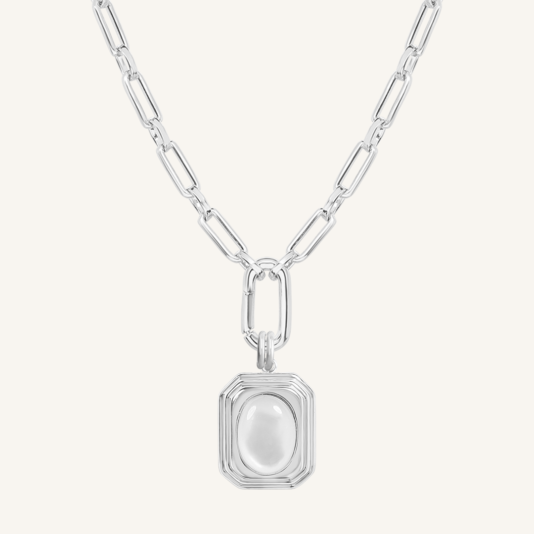 Renewal Mother of Pearl Charm Necklace - Elegant Handmade Jewelry for Women, Perfect Gift for Birthday, Anniversary & Special Occasions | Boho Chic Style for Everyday Wear & Formal Events