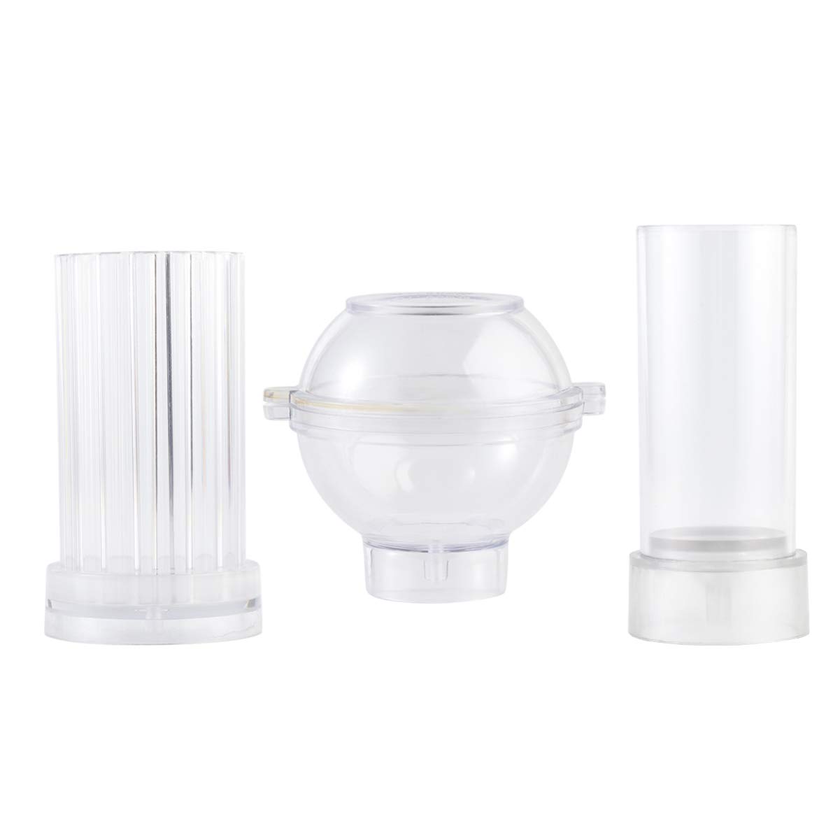 EXCEART 3-Piece Acrylic Candle Molds Set - Pillar, Cylinder & Sphere Shapes for DIY Beeswax Candle Making | Perfect for Home Decor, Wedding Centerpieces & Craft Projects