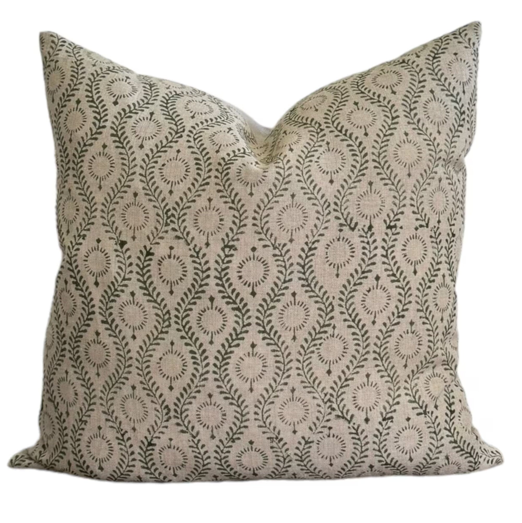 Stylish Block Print Designer Eugene Pillow Cover - Perfect for Living Room, Bedroom & Home Decor