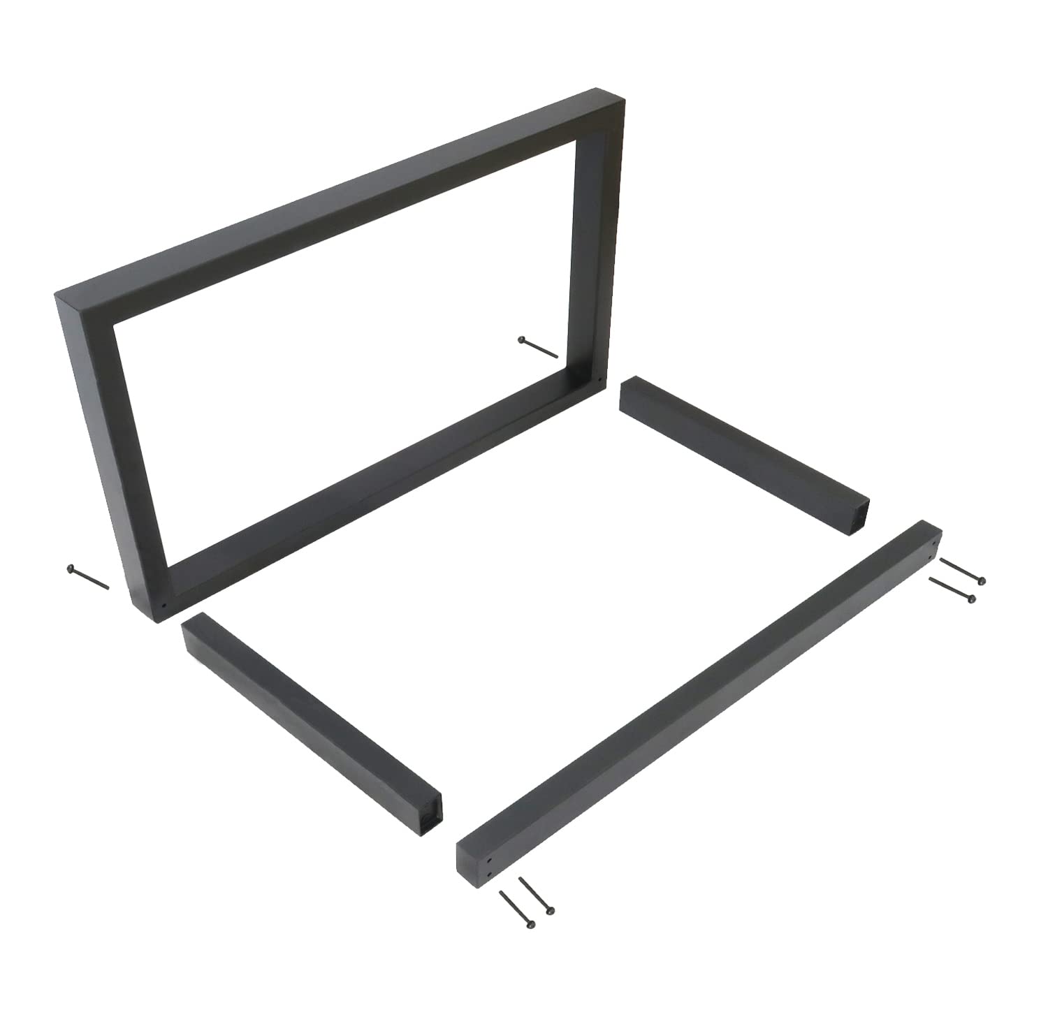 28 Inch Heavy Duty Metal Table Legs - Square Tube Replacement Legs for Coffee & Dining Tables (Set of 2) | Durable Furniture Legs for Home & Office Use