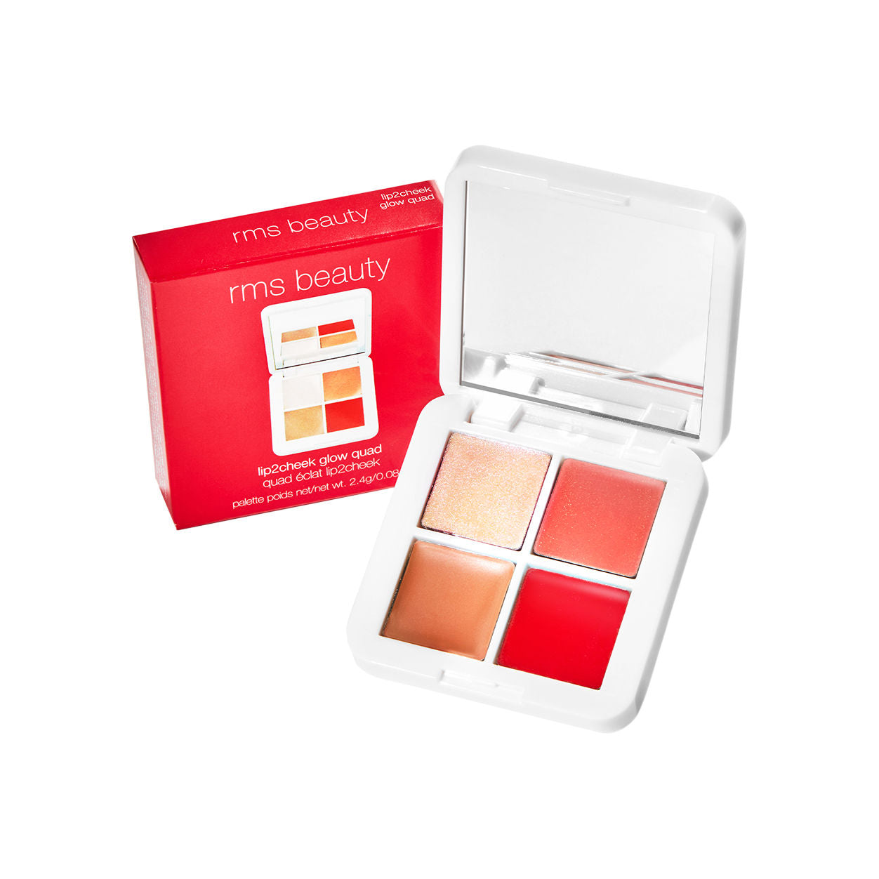 Lip2Cheek Glow Quad - 4-in-1 Cream Blush & Lip Tint Set for Natural Flush | Perfect for Everyday Makeup & On-the-Go Touch Ups