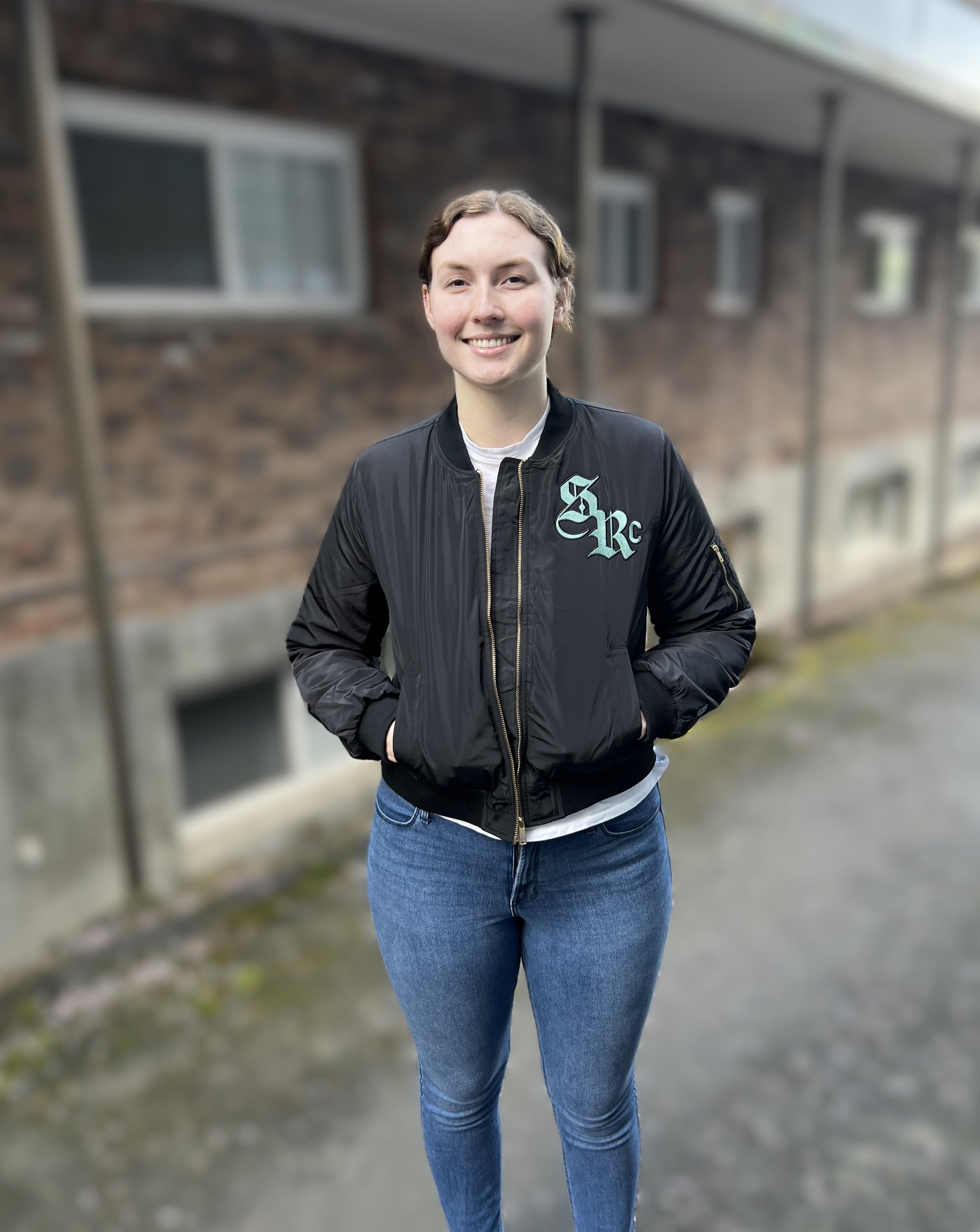 Women's Seawolves Rugby Club Bomber Jacket - Waterproof Windbreaker with Team Logo - Perfect for Rugby Games, Outdoor Sports & Casual Wear