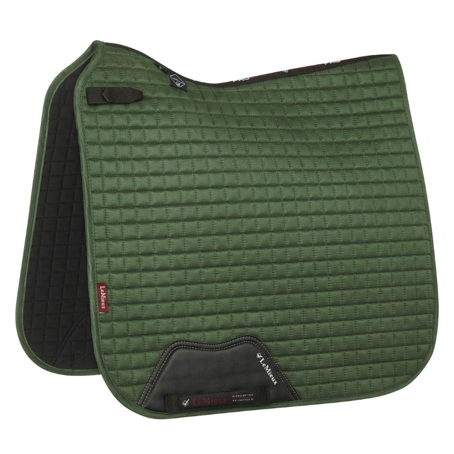 Premium Lemieux Suede Dressage Square Saddle Pad - Comfortable & Non-Slip Equestrian Saddle Pad for Dressage Training & Horse Shows