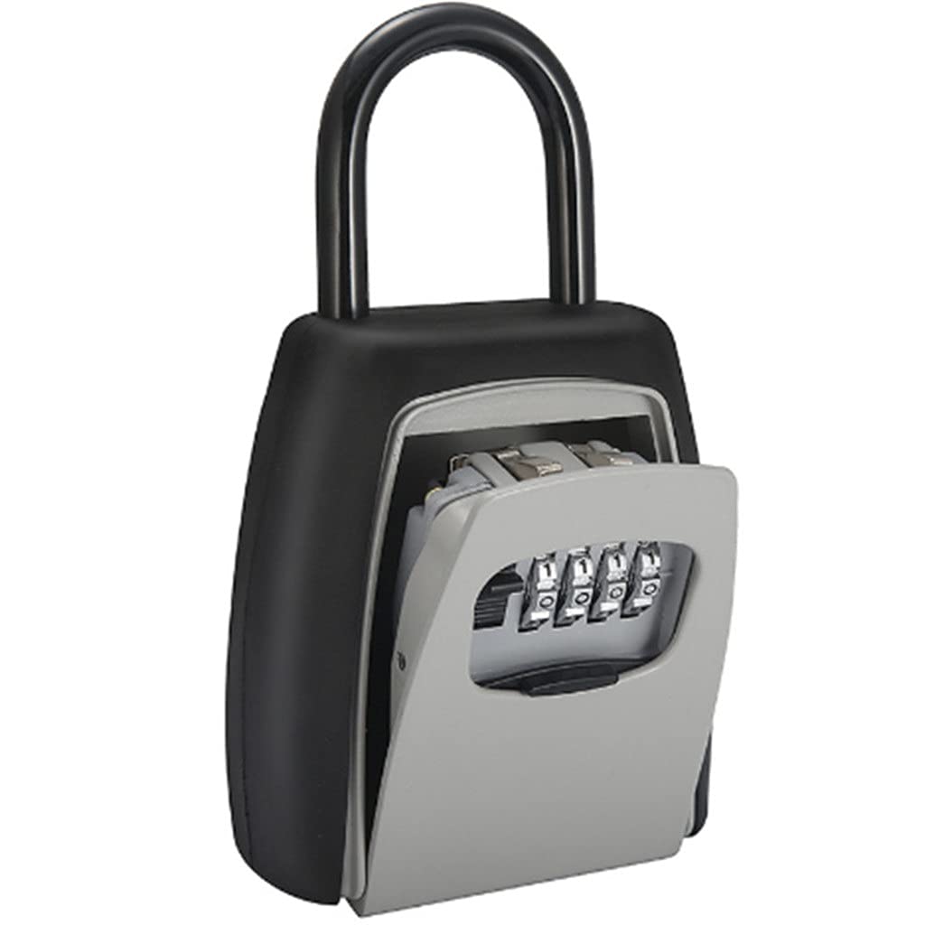 4-Digit Password Lock Box - Secure Key Storage with Free Installation | Weatherproof & Durable Padlock for Home, Office & Outdoor Use
