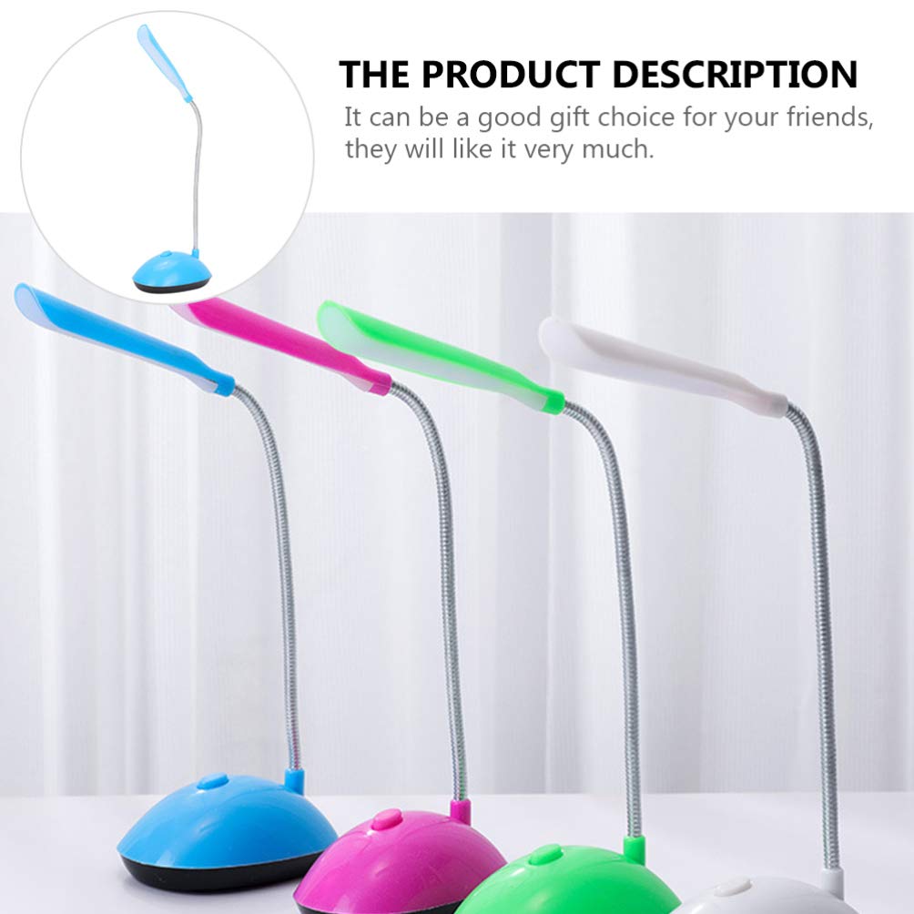 Uonlytech LED Desk Lamp - Portable, Flexible, Eye-Caring Battery Operated Table Lamp for Kids, Dorm, Study, Office & Bedroom - Perfect for Reading, Working & Night Use