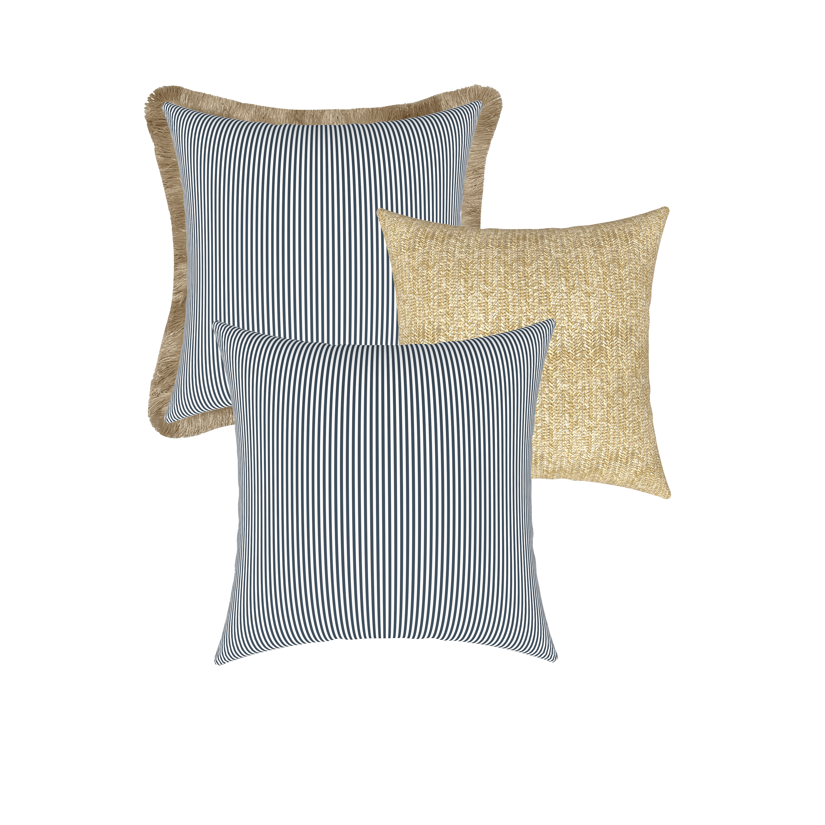 Premium Tahiti Outdoor Cushions - Stylish Marine Stripe Design for Resort & Beach Decor - Perfect for Patio, Poolside, and Coastal Living Spaces