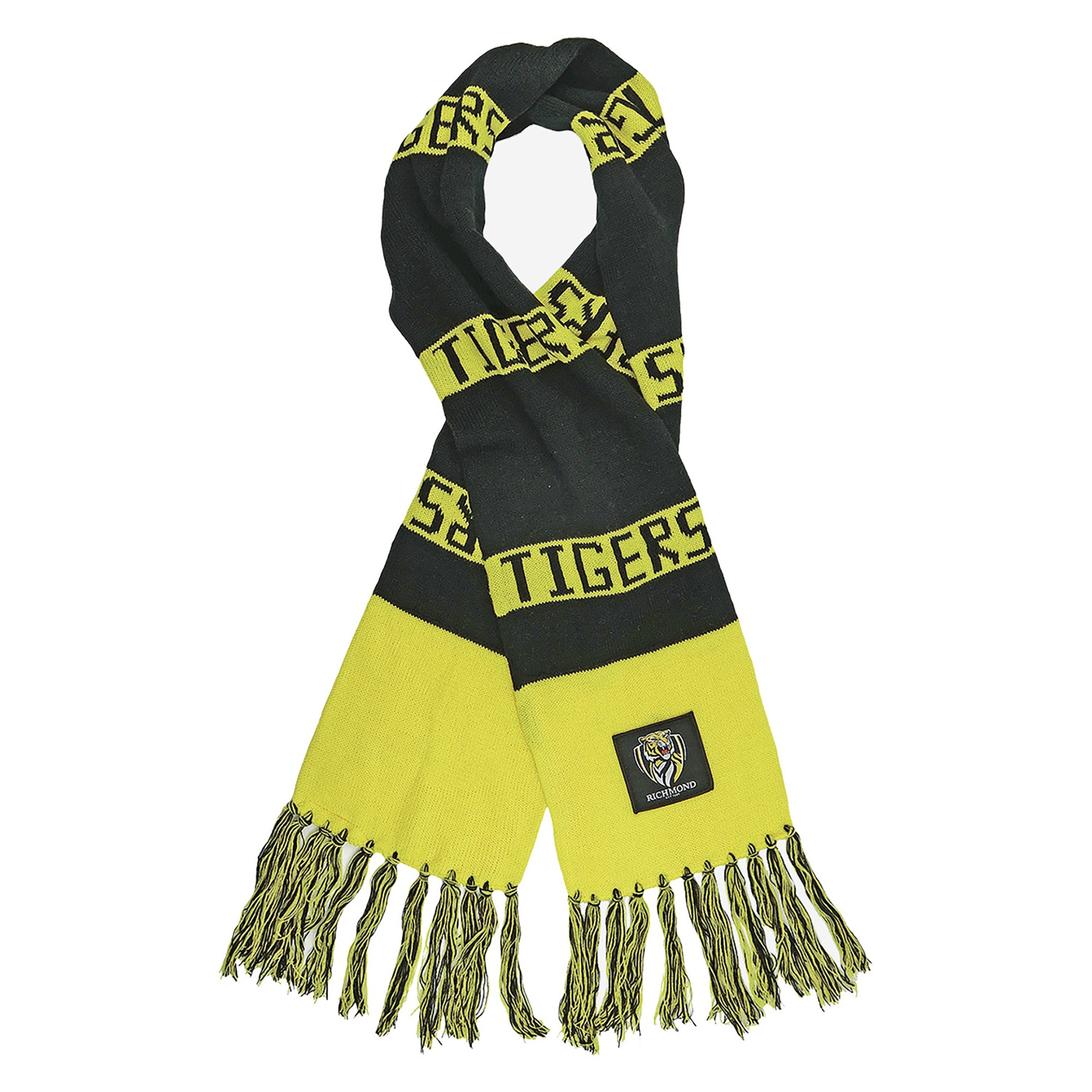 Richmond Tigers AFL Bar Scarf for Adults - Perfect for Game Day, Tailgating & Fan Support