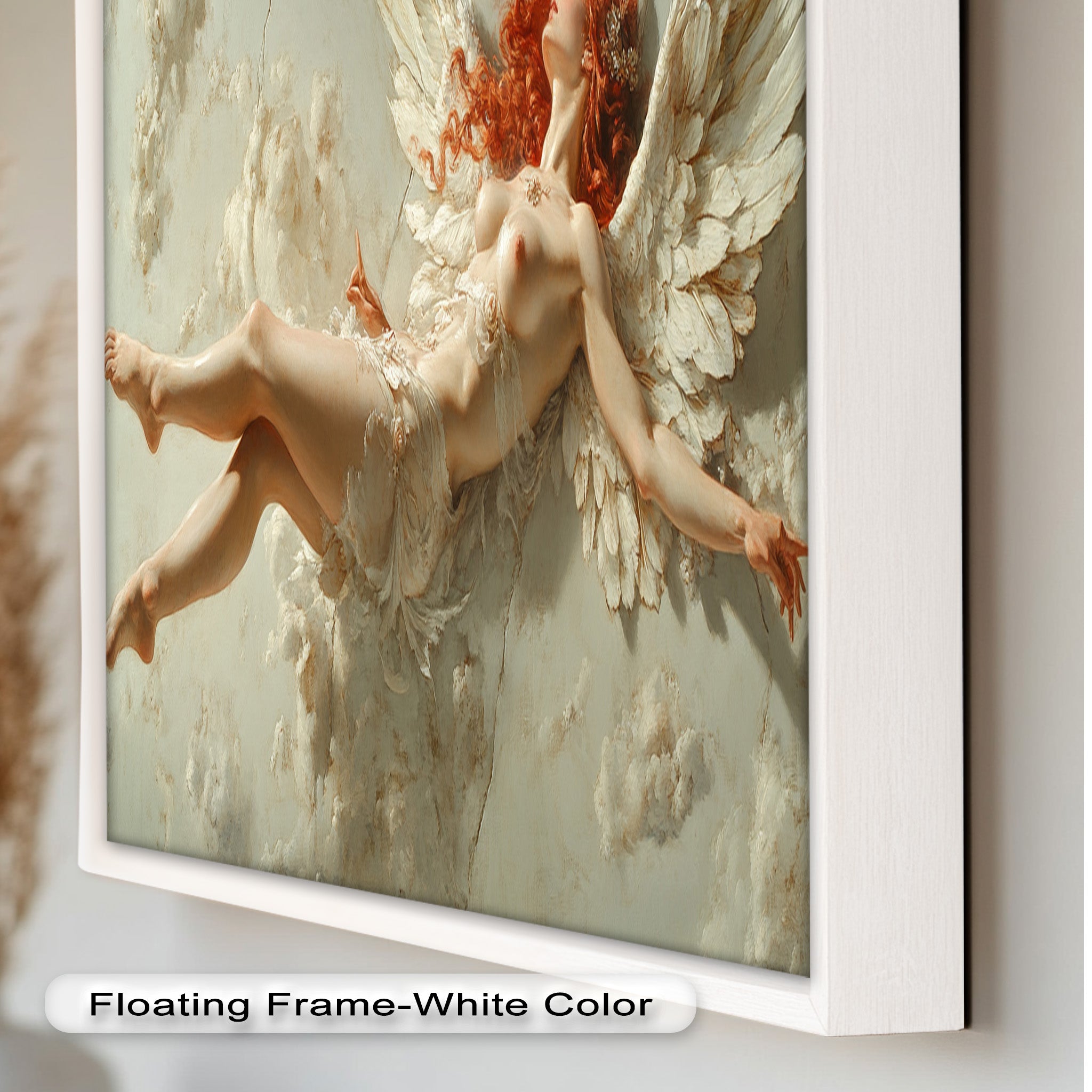 Ascension of the Flame - Mythological Angel Oil Painting Wall Art for Home Decor, Living Room, Bedroom & Office