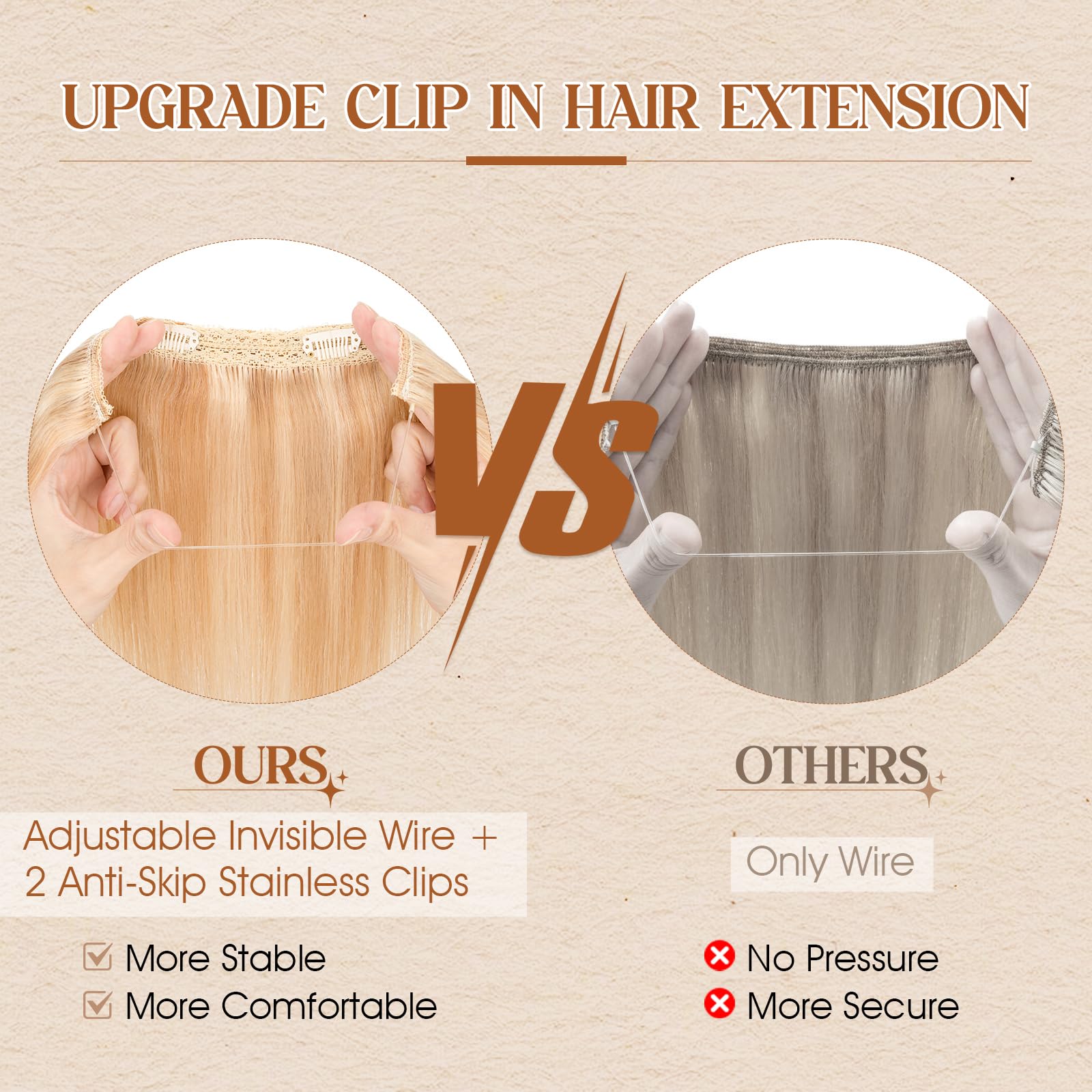 Benehair 20 Inch Halo Hair Extensions - 100% Real Human Hair with Invisible Wire & Fish Line - Ash Blonde Mixed Bleach Blonde (#18&613) 70g - Perfect for Weddings, Parties & Daily Styling