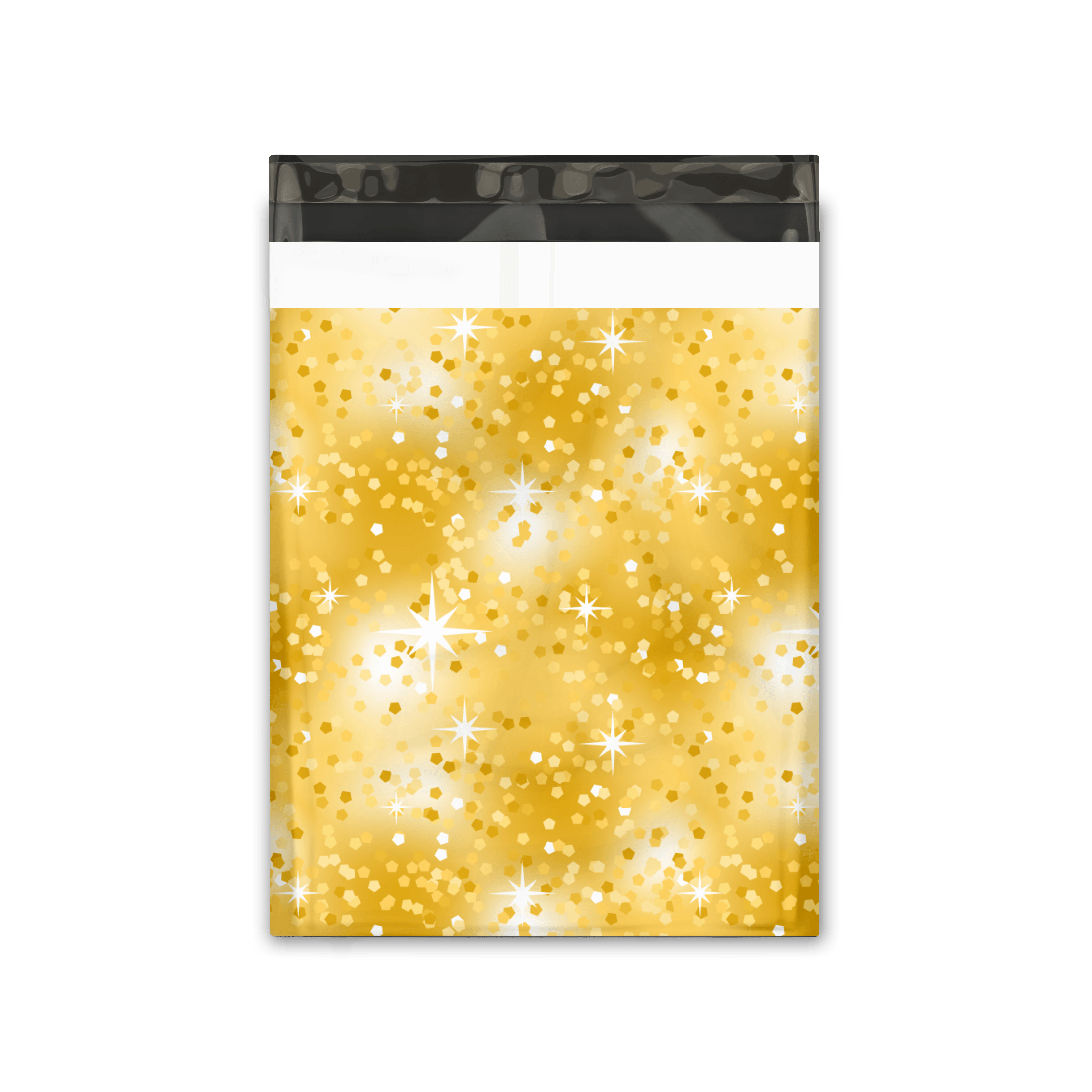 10x13 Gold Confetti Designer Poly Mailers - Premium Printed Shipping Envelopes for Ecommerce, Subscription Boxes & Gift Packaging | Waterproof & Durable Mailing Bags for Small Businesses & Online Stores