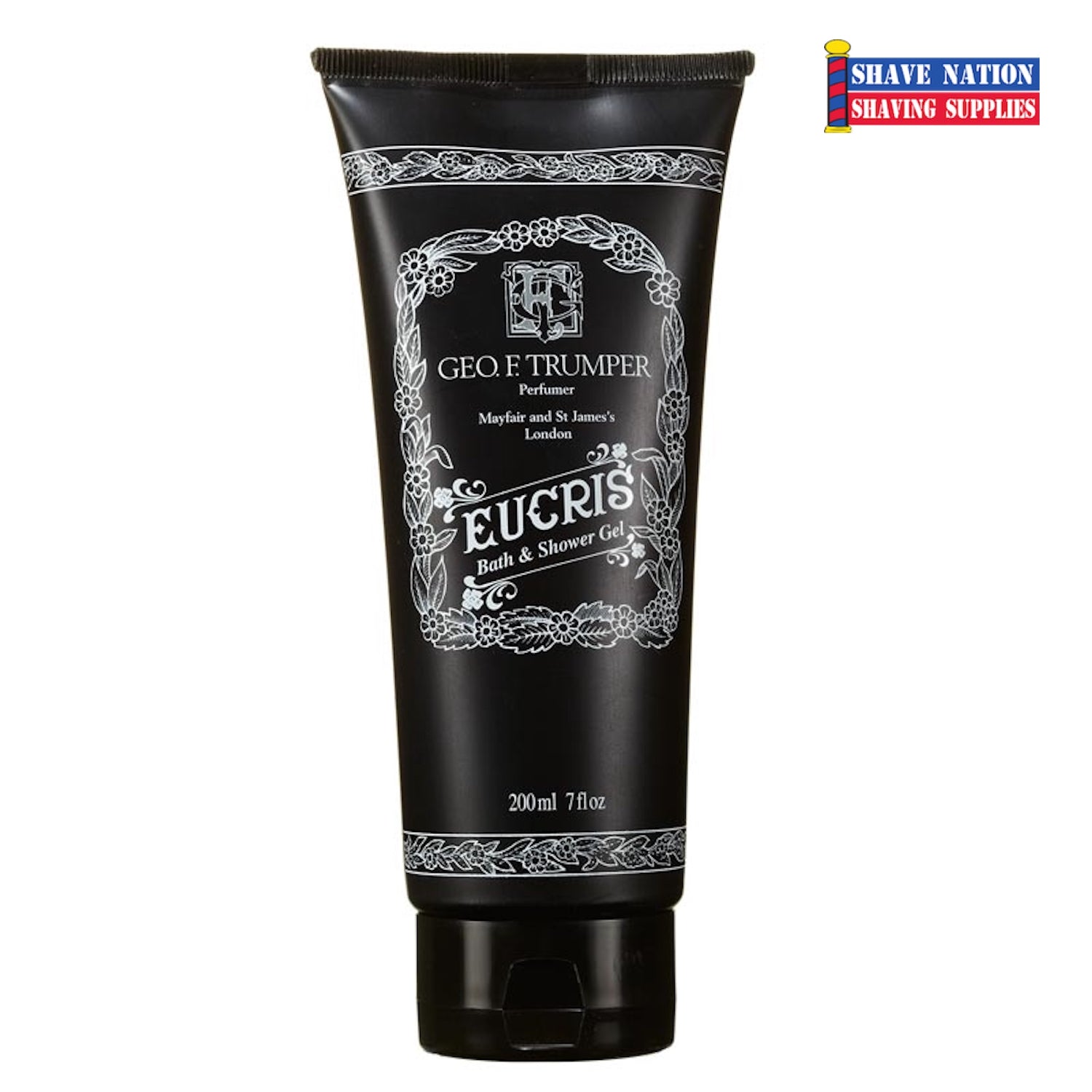 Geo F Trumper Eucris Luxury Bath & Shower Gel for Men - Refreshing Eucalyptus Scent, Moisturizing Formula - Perfect for Daily Use, Spa Days & Grooming Routine