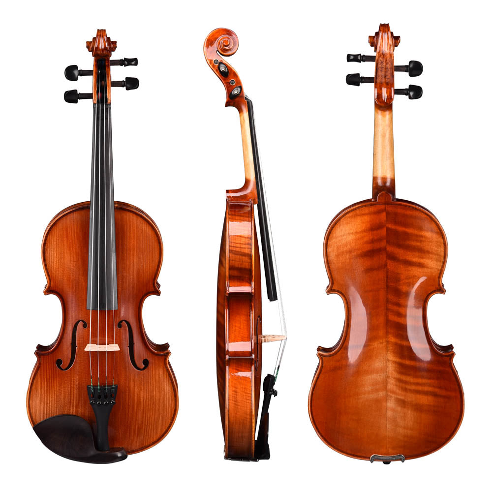 TheLAShop BV250 4/4 Full Size Professional Maple Wood Violin with Hard Case - Perfect for Beginners, Students & Performers | Classical, Orchestral & Practice Use
