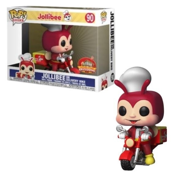 Funko Pop! Rides: Jollibee on Delivery Bike - Ad Icons Collection (Store Exclusive) - Perfect for Fast Food Lovers & Pop Culture Collectors