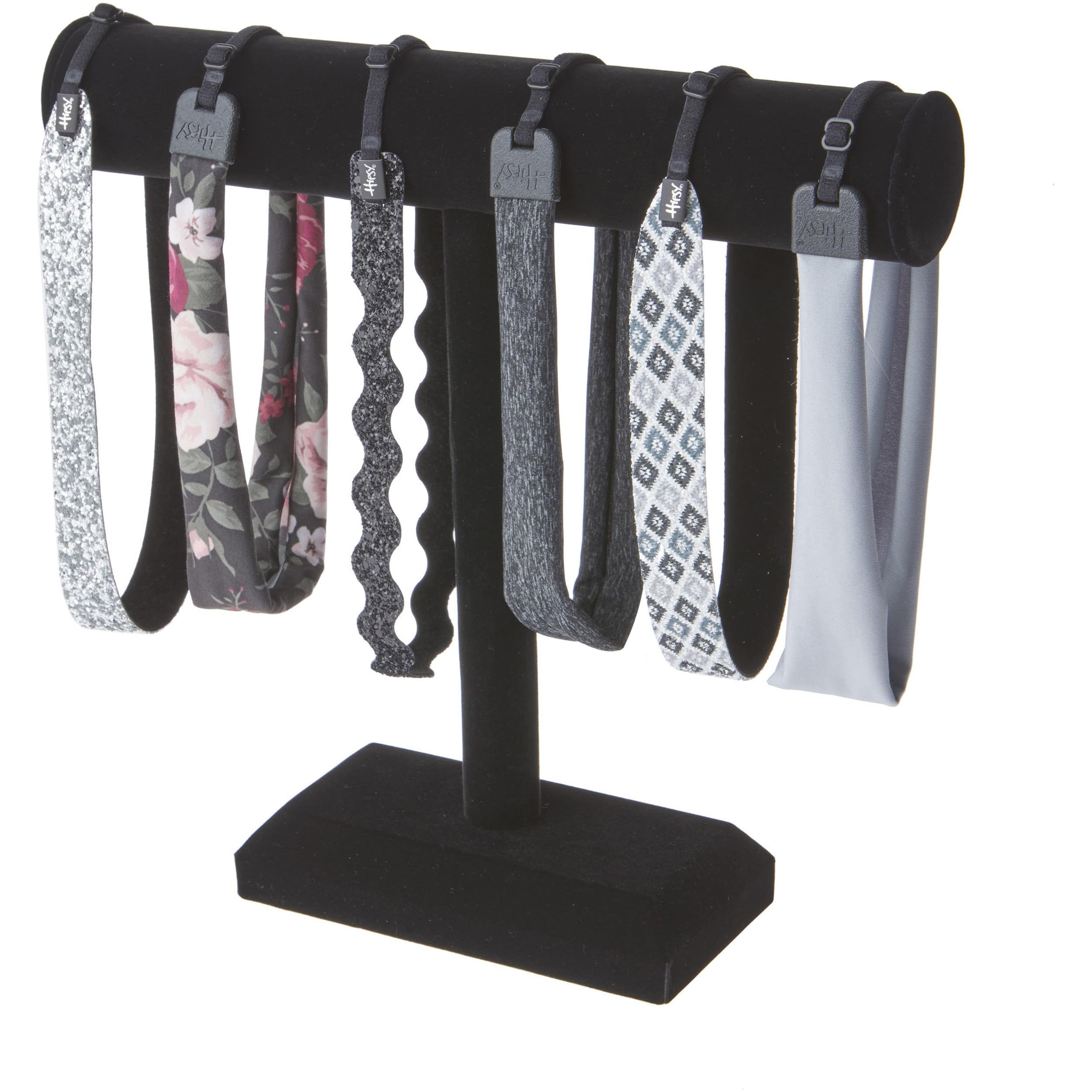 Plymor Black Velvet T-Bar Necklace Display Stand - 12x12 Inches (6 Pack) for Jewelry Store, Boutique & Trade Show Displays