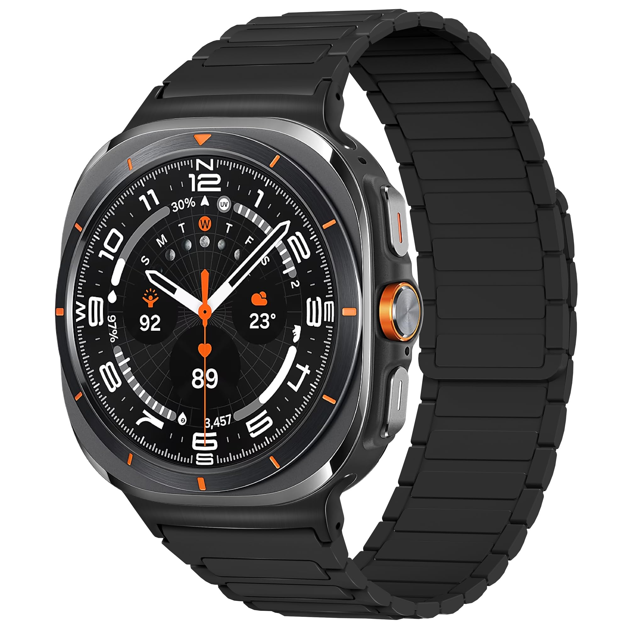 Premium Magnetic Silicone Replacement Strap for Samsung Galaxy Watch Ultra 47mm - Adjustable Durable Watch Band for Men & Women - Perfect for Workouts, Running & Everyday Wear