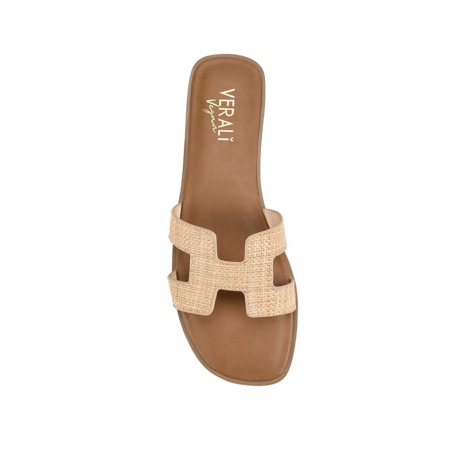 Sandra Women's Casual Slides - Natural Raffia Sandals for Summer Beach, Pool, and Home Comfort