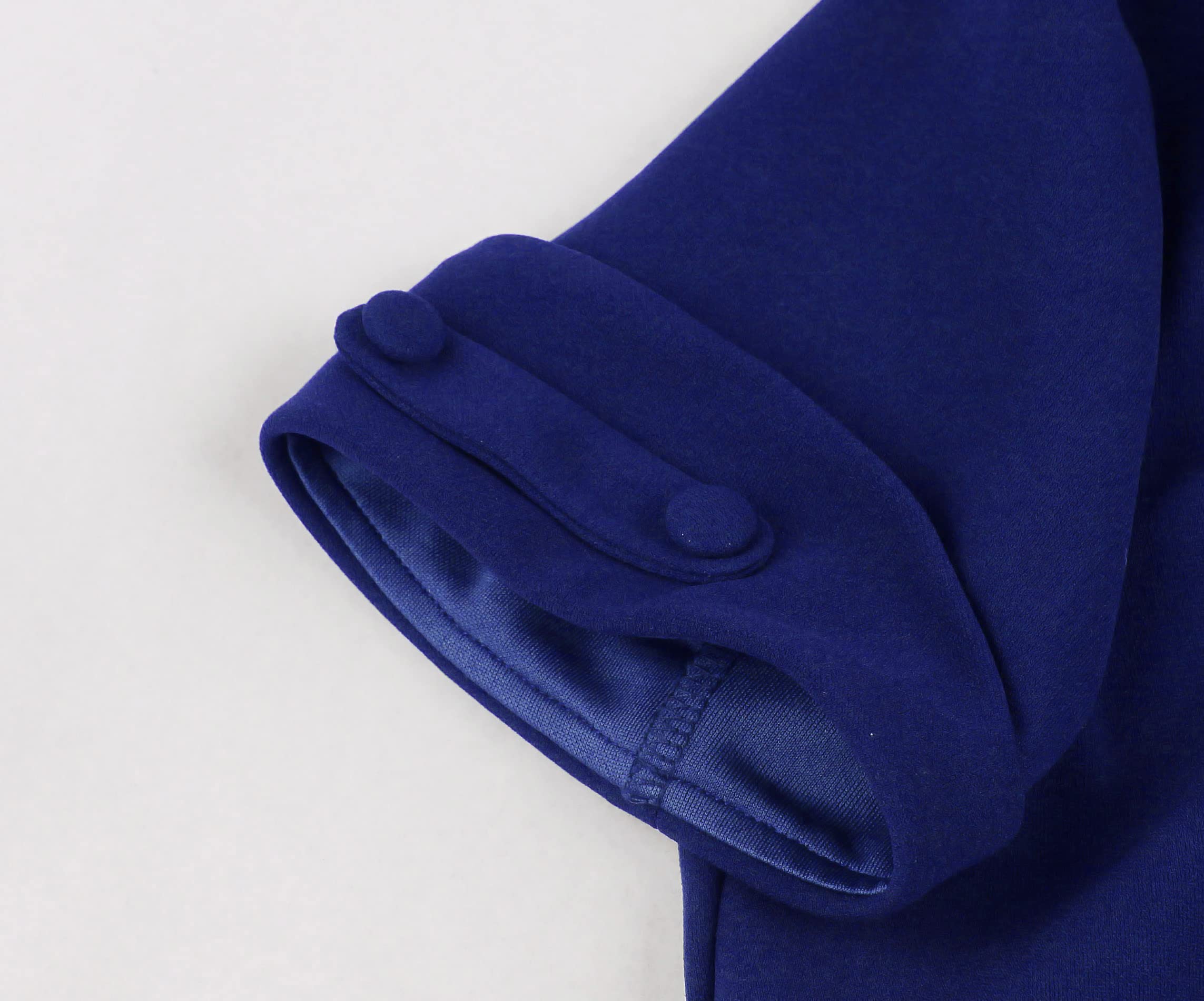 Wellwits Women's Vintage Ruched Wrap Dress for Work & Cocktail Parties - Elegant Office Attire & Evening Events